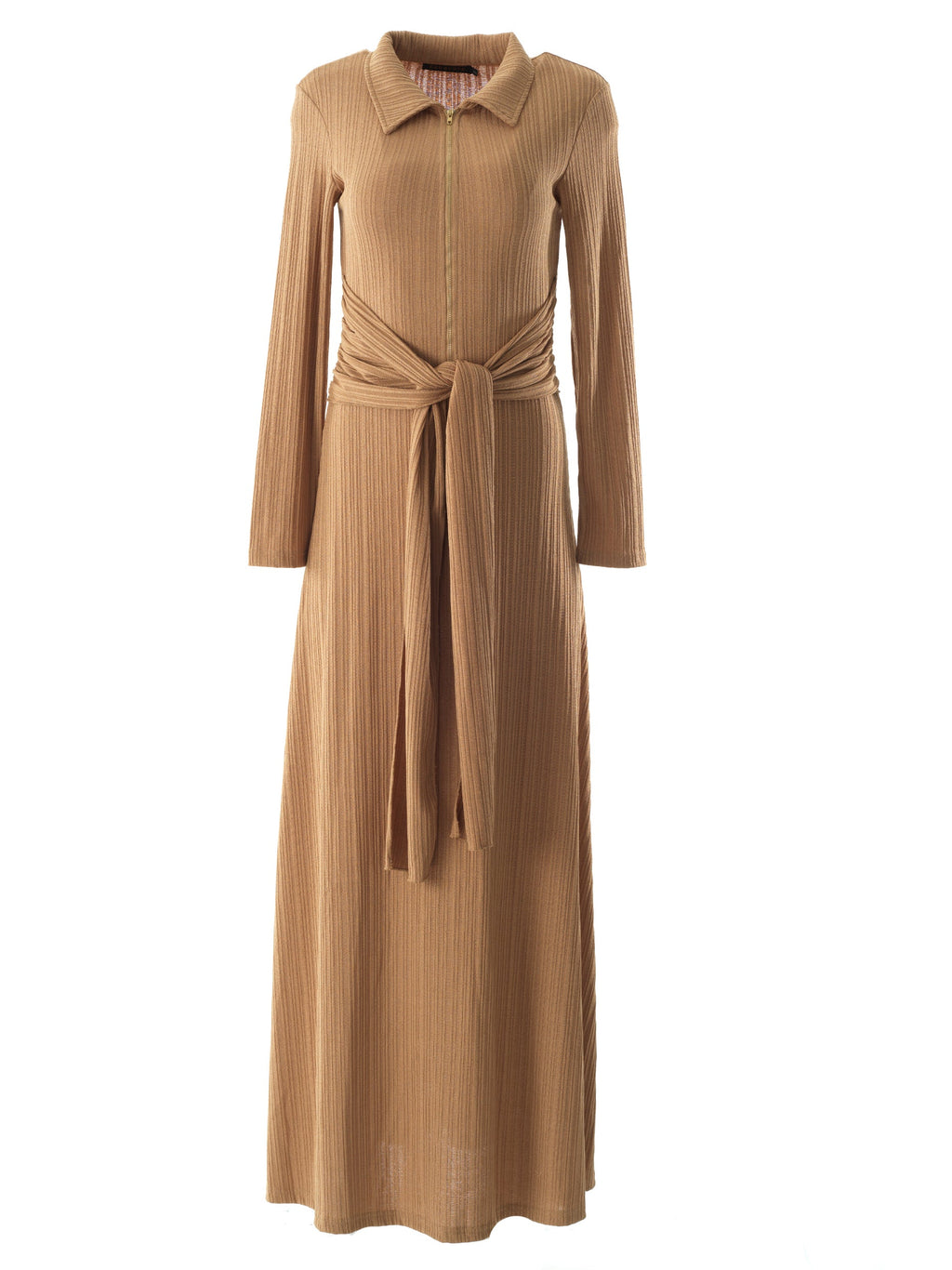 Blakelee Tan Ribbed Bodycon Maxi Dress