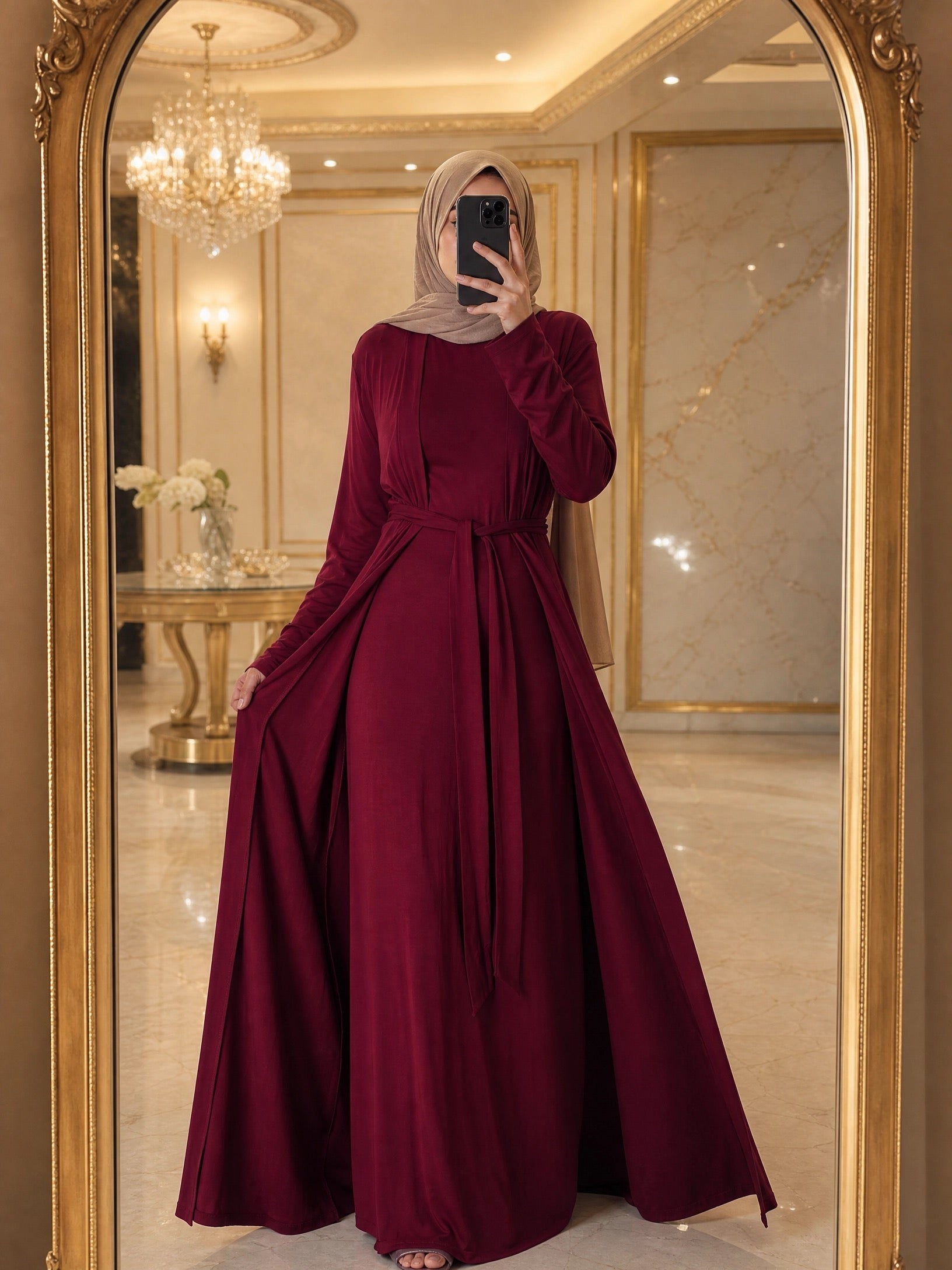 Cambrie Plum Soft Jersey Maxi Dress