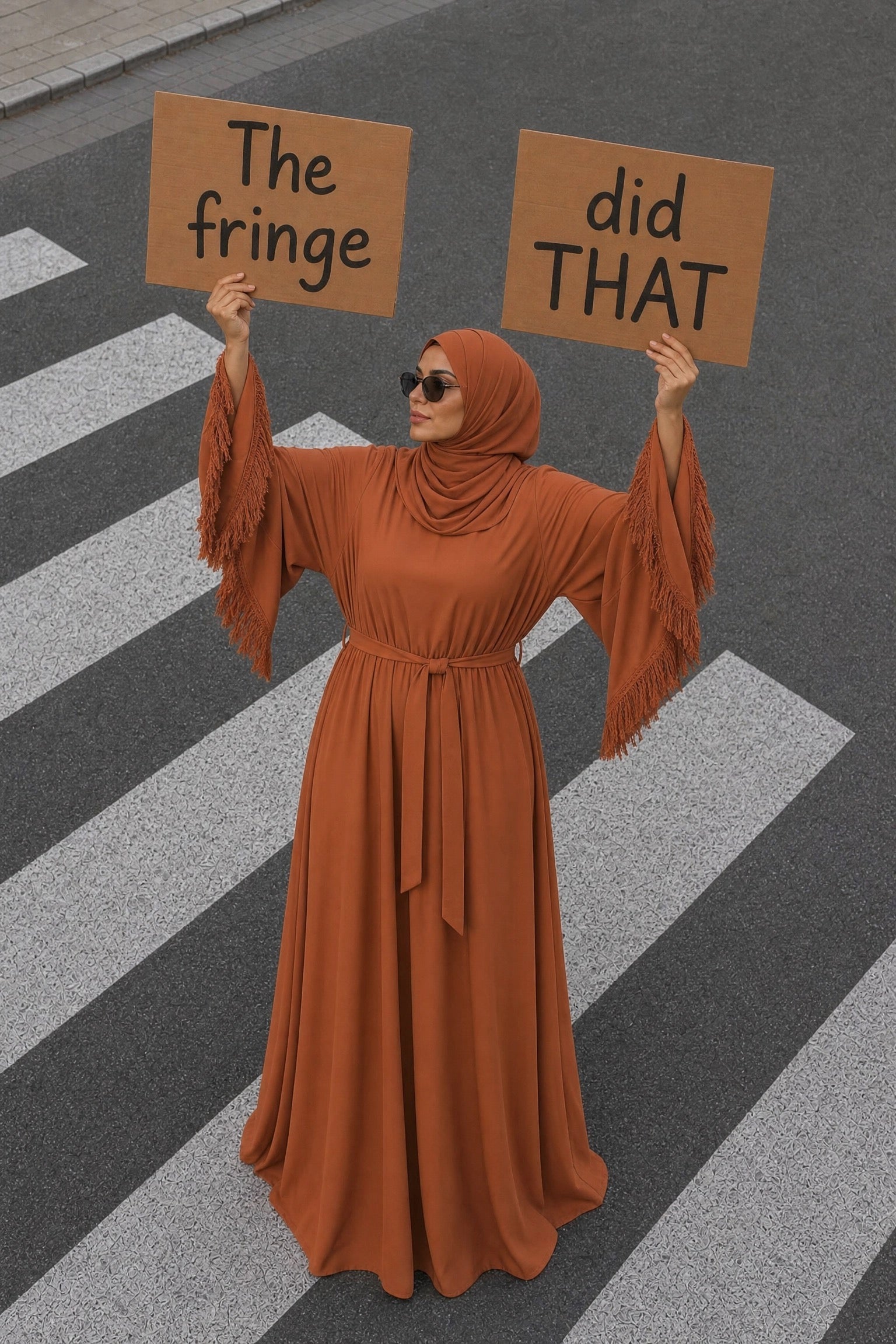 Beckett Caramel Tassel Bell-Sleeve Maxi Dress