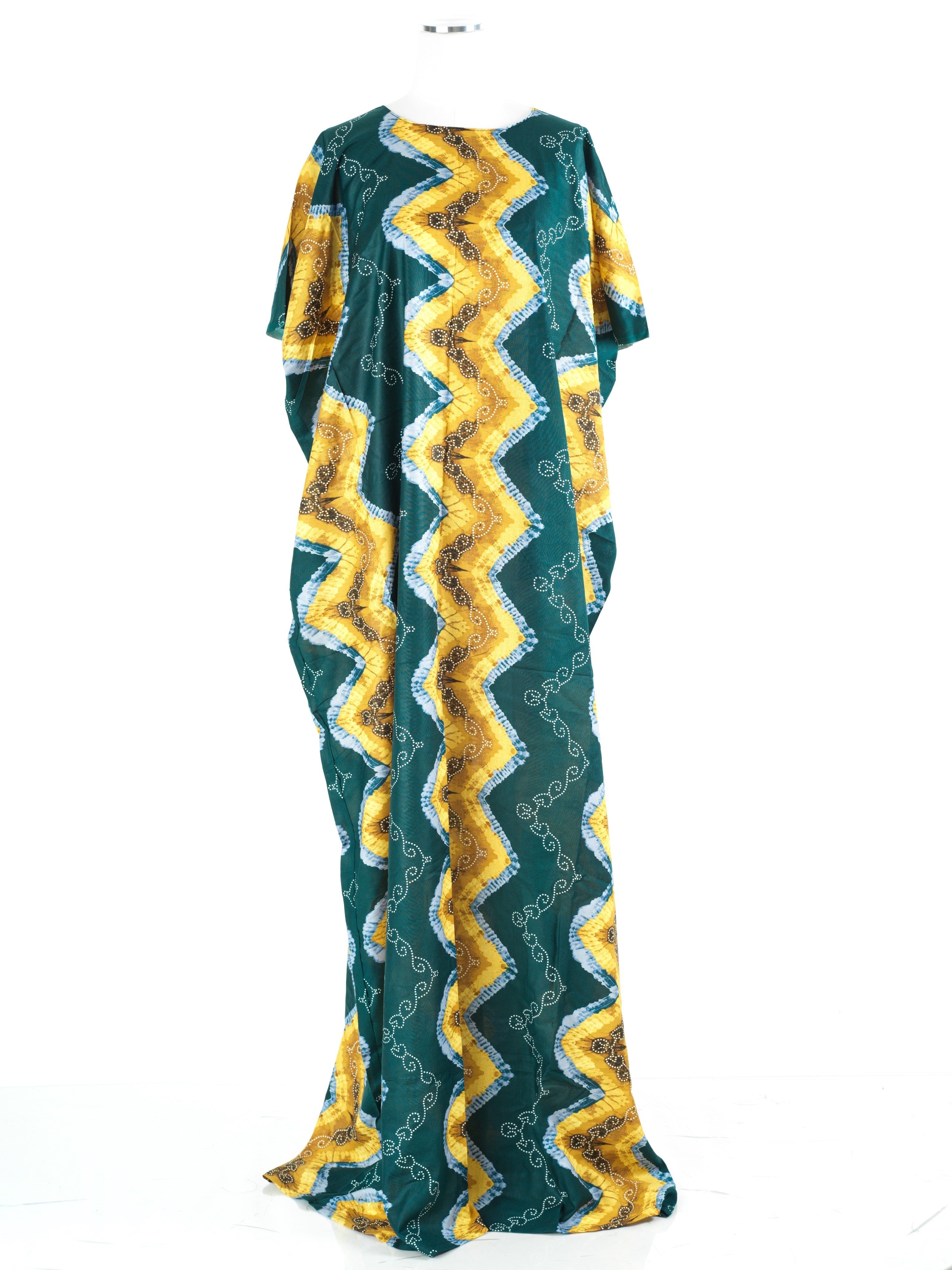 Pemberley Deep Teal/tan Print Maxi Dress