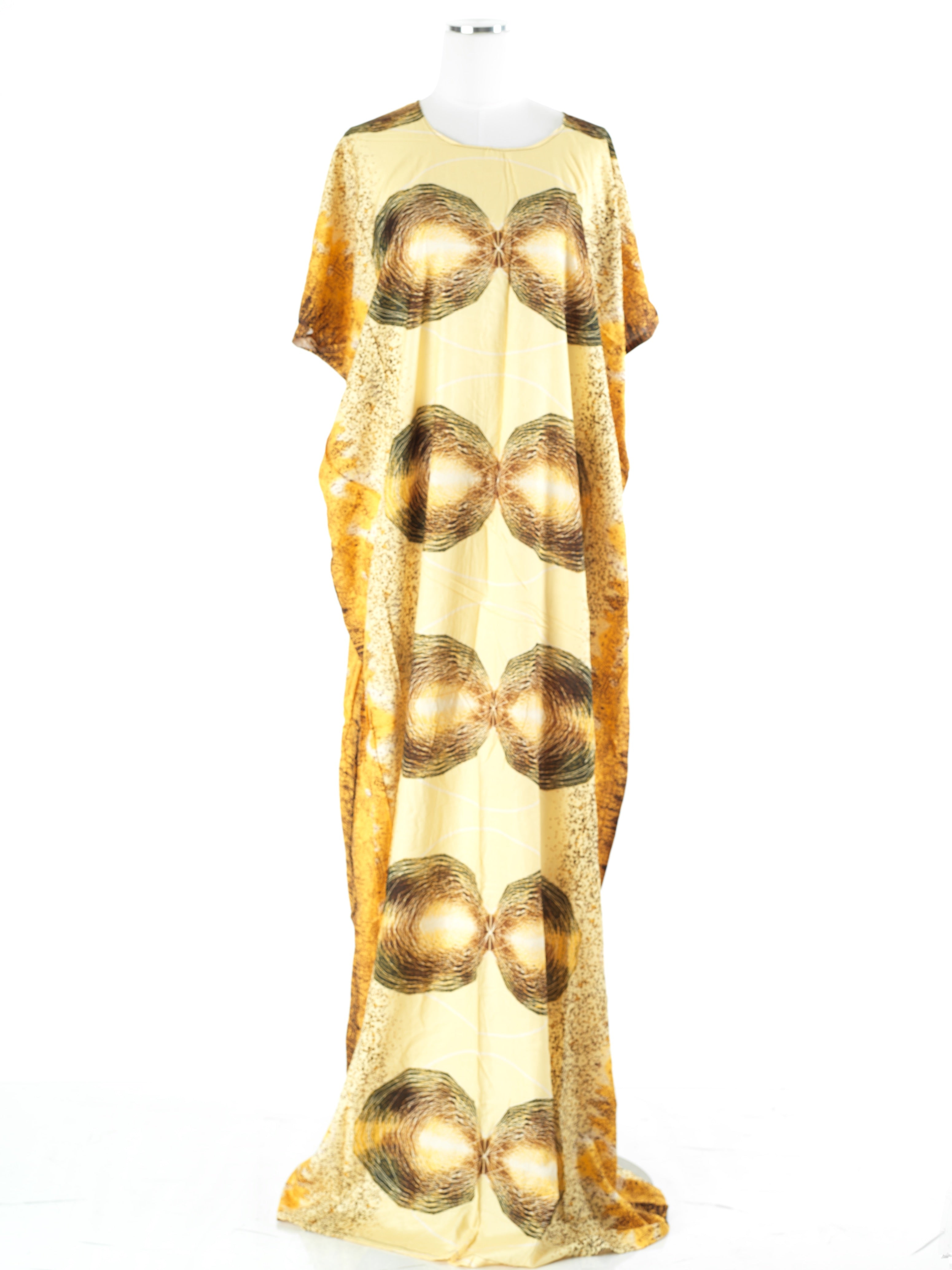 Oona Pastel Yellow Print Maxi Dress