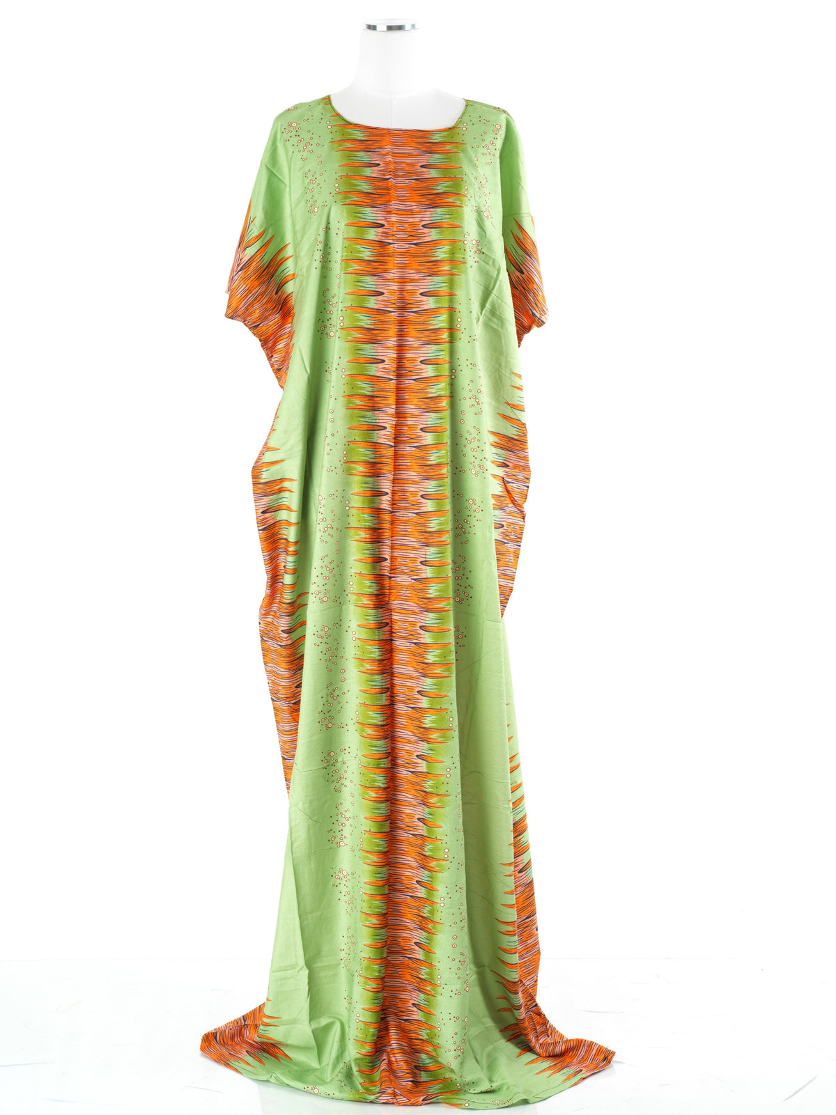 Raegan Sage/orange Print Maxi Dress