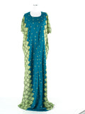 Remington Teal Print Maxi Dress