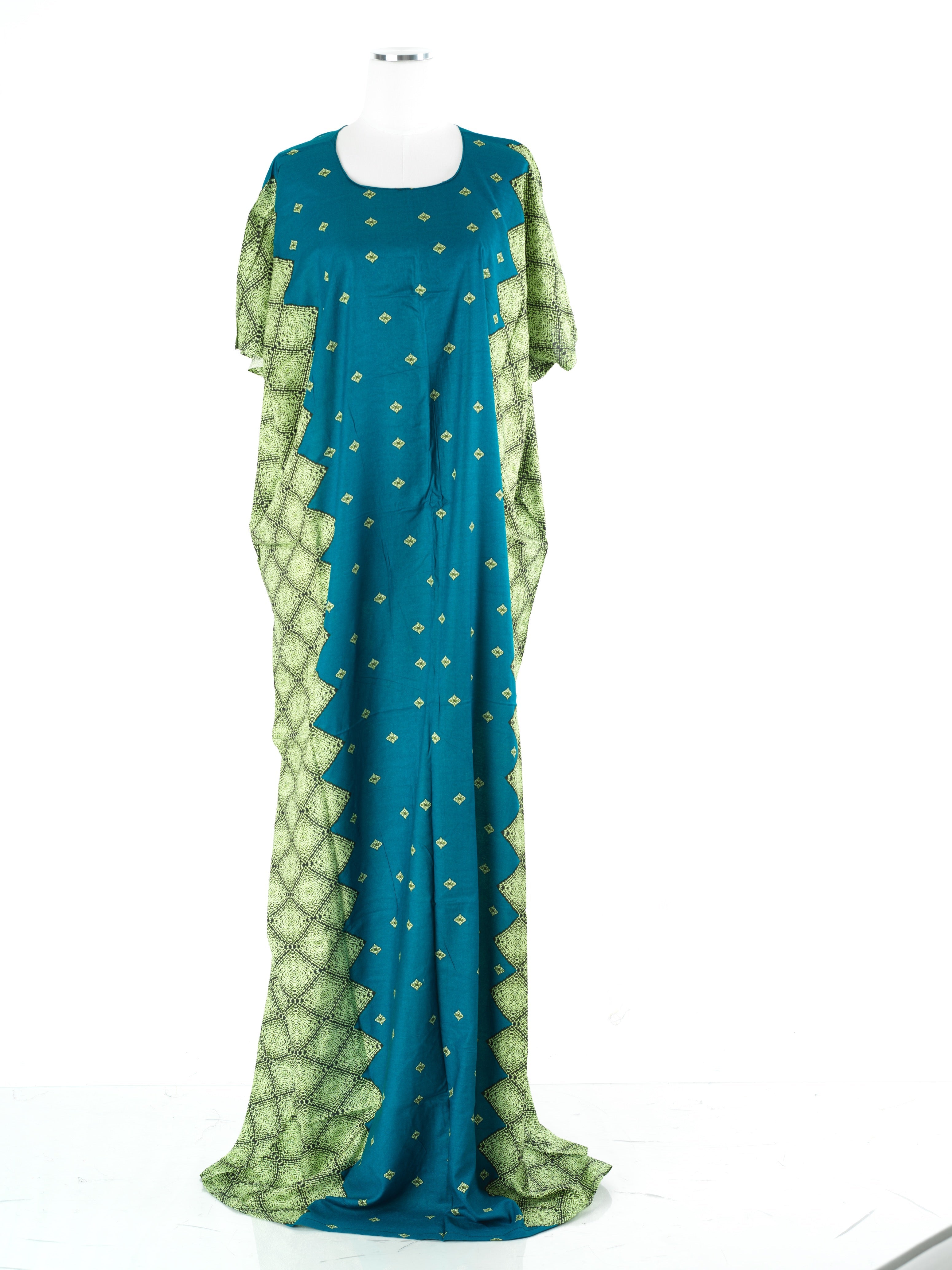 Remington Teal Print Maxi Dress