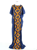 Romilly Dark Blue Print Maxi Dress