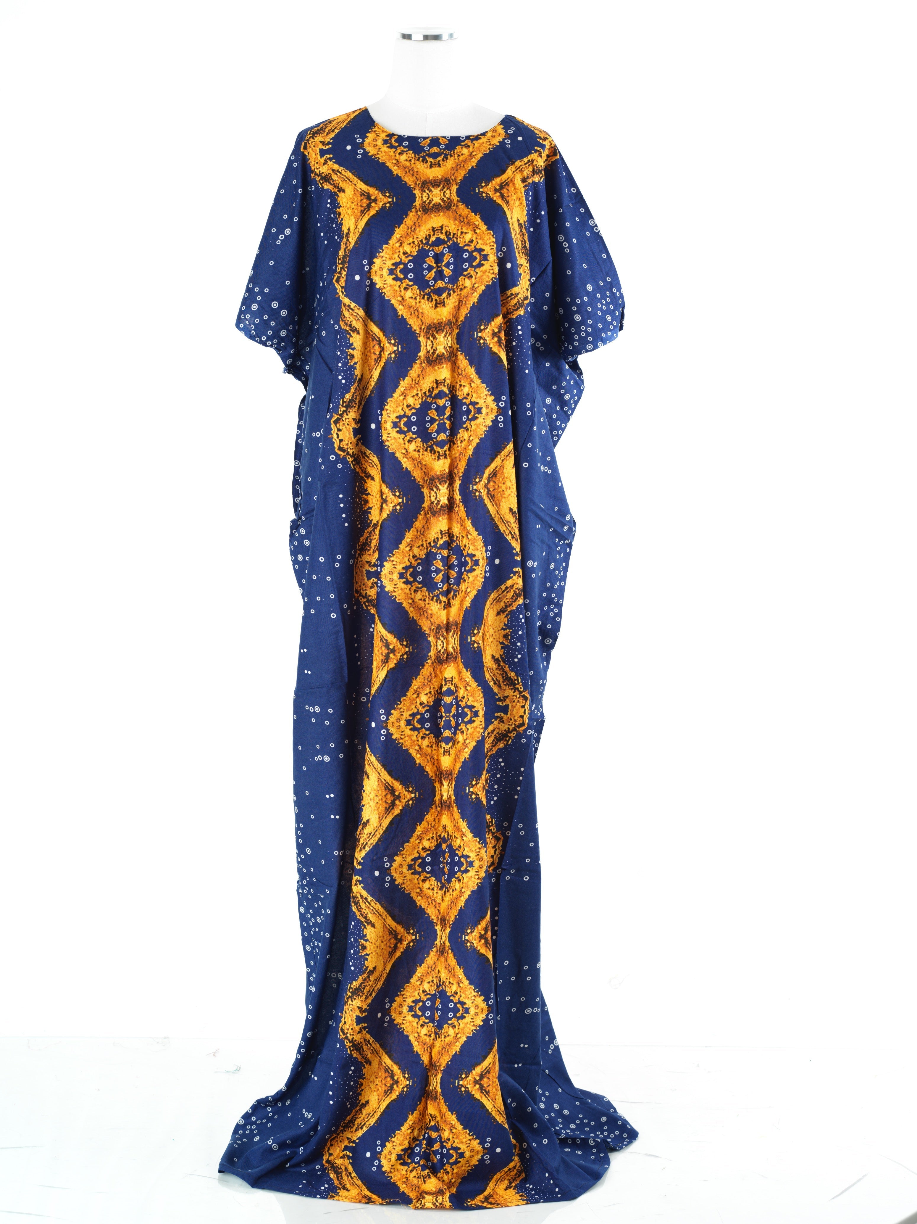 Romilly Dark Blue Print Maxi Dress