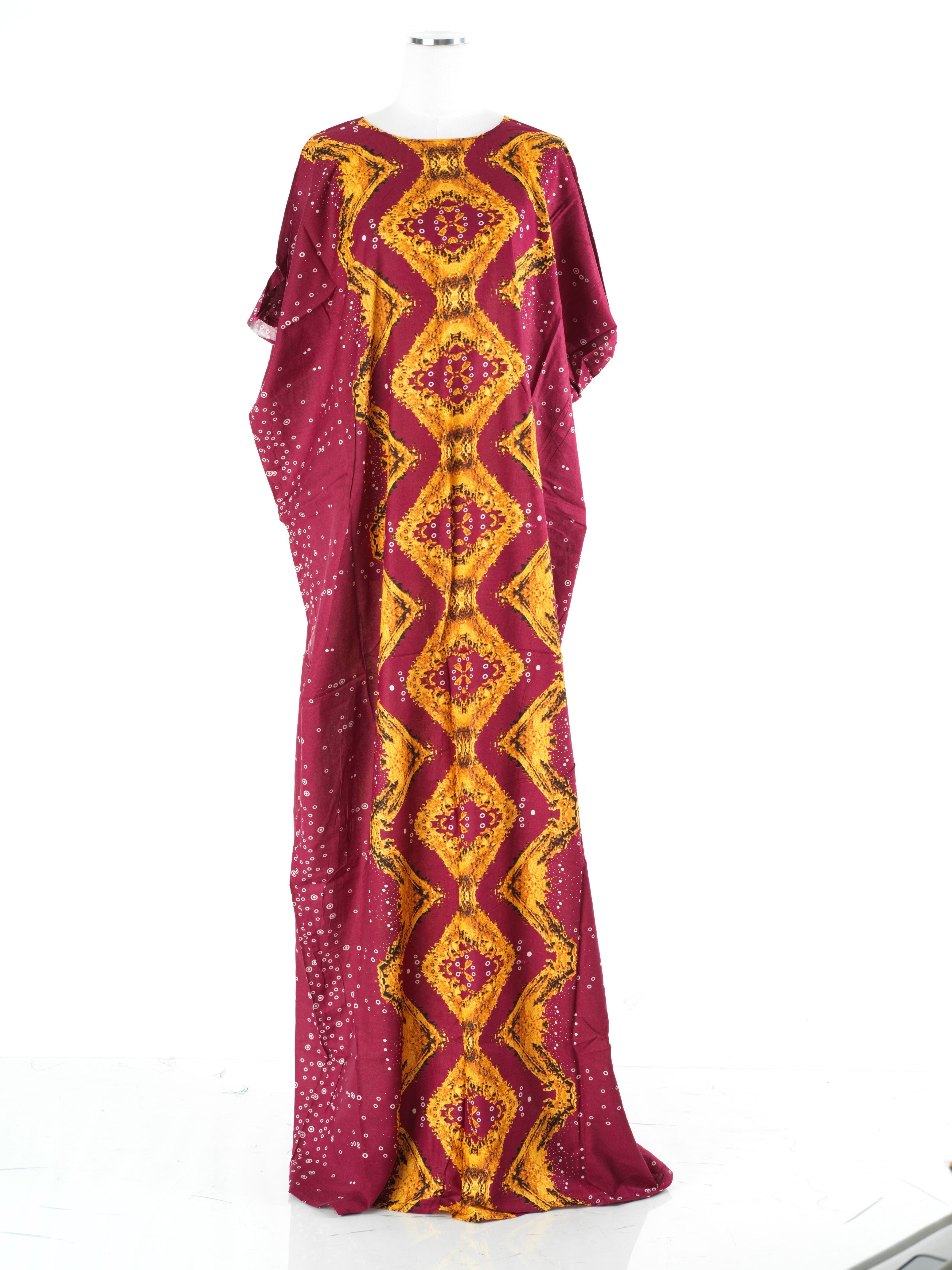 Romilly Maroon Print Maxi Dress