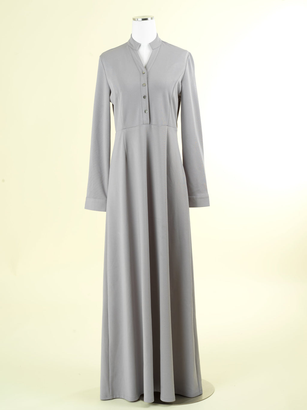 Sinclair Light Gray Ponte Maxi Dress