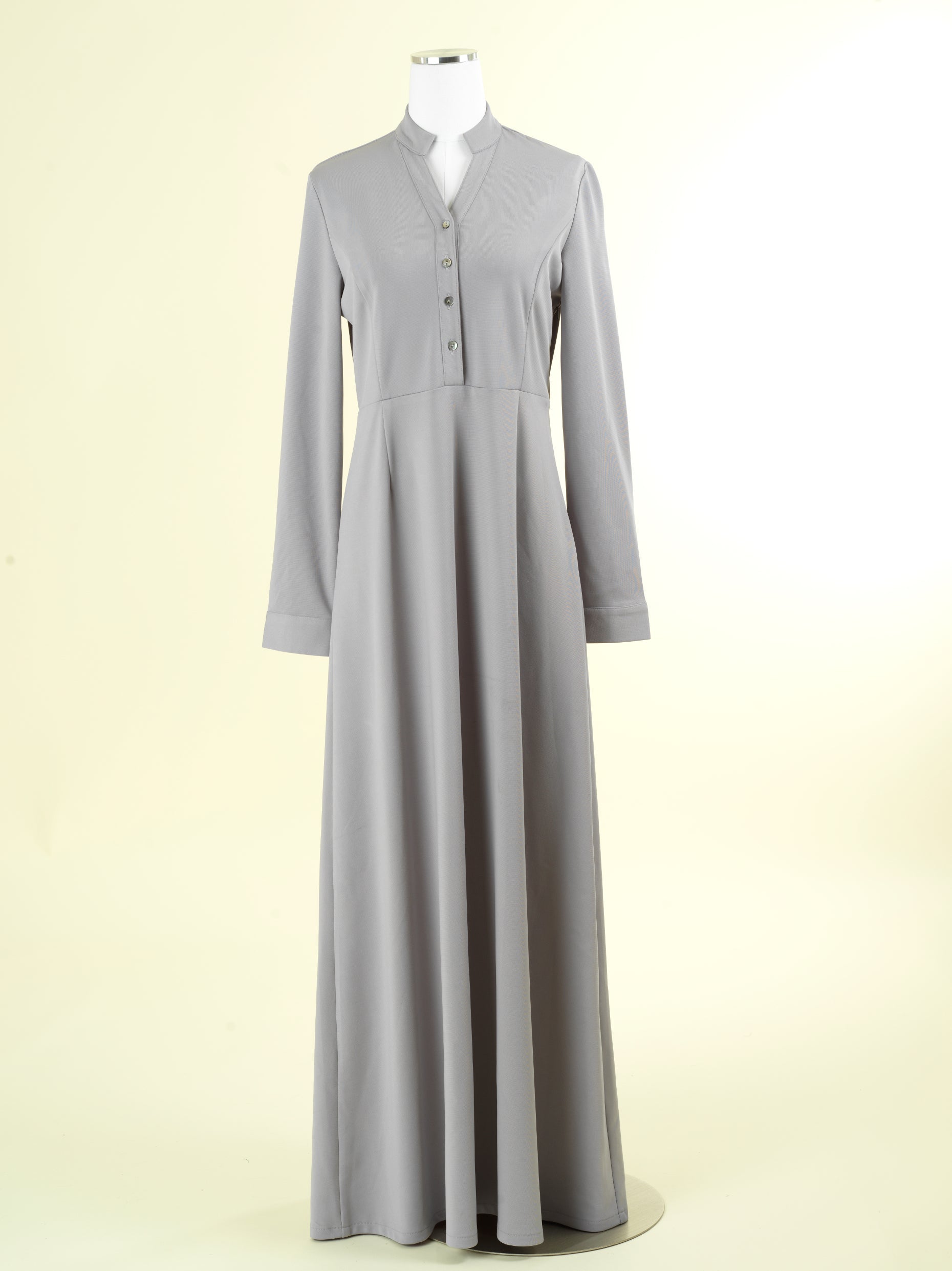 Sinclair Light Gray Ponte Maxi Dress