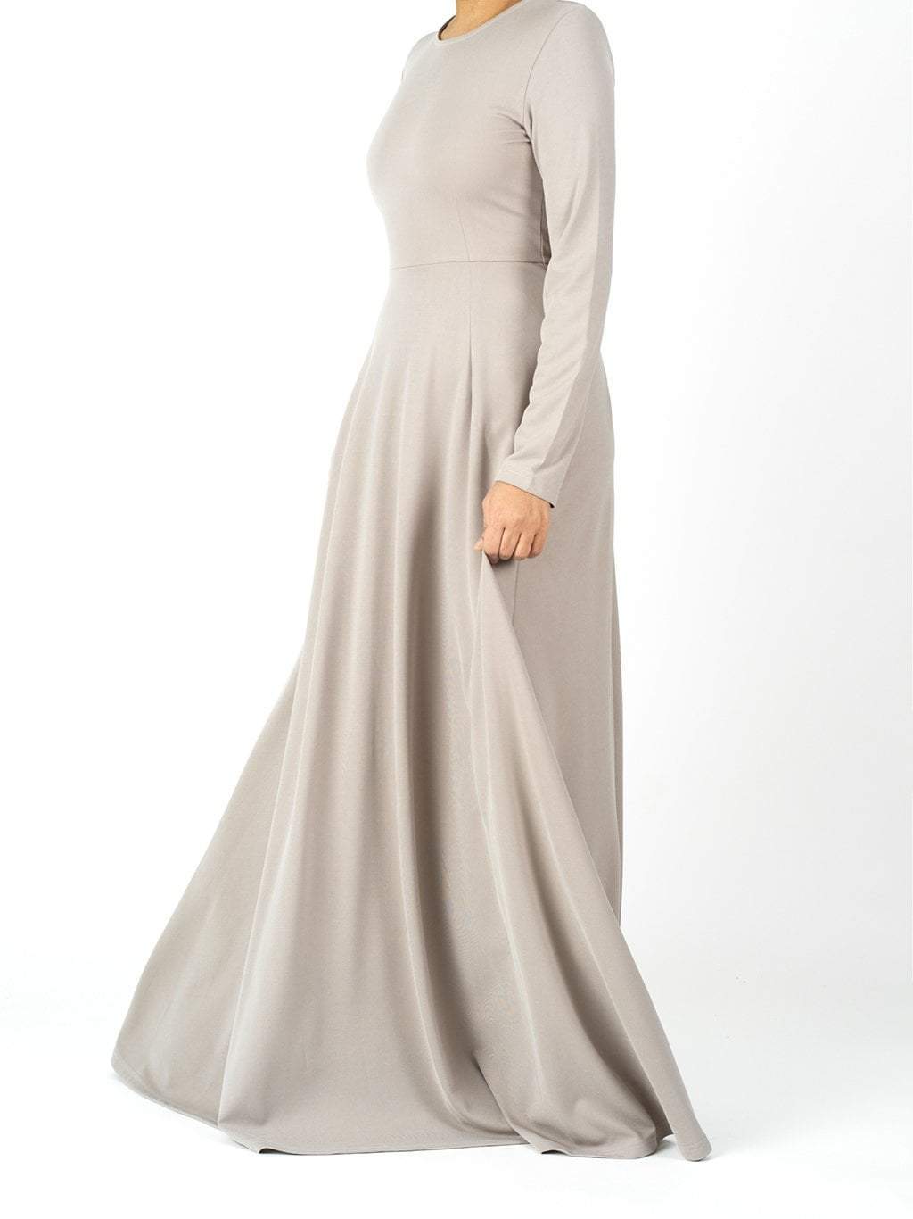 Colby Gray A-Line Long-Sleeve Maxi Dress