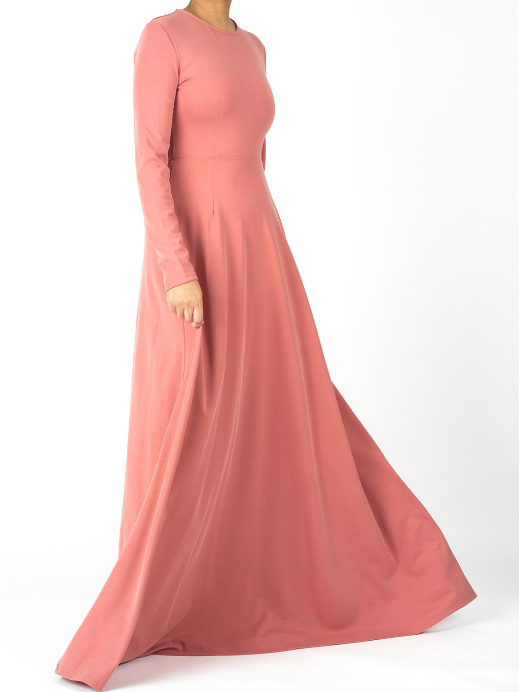 Colby Blush A-Line Long-Sleeve Maxi Dress