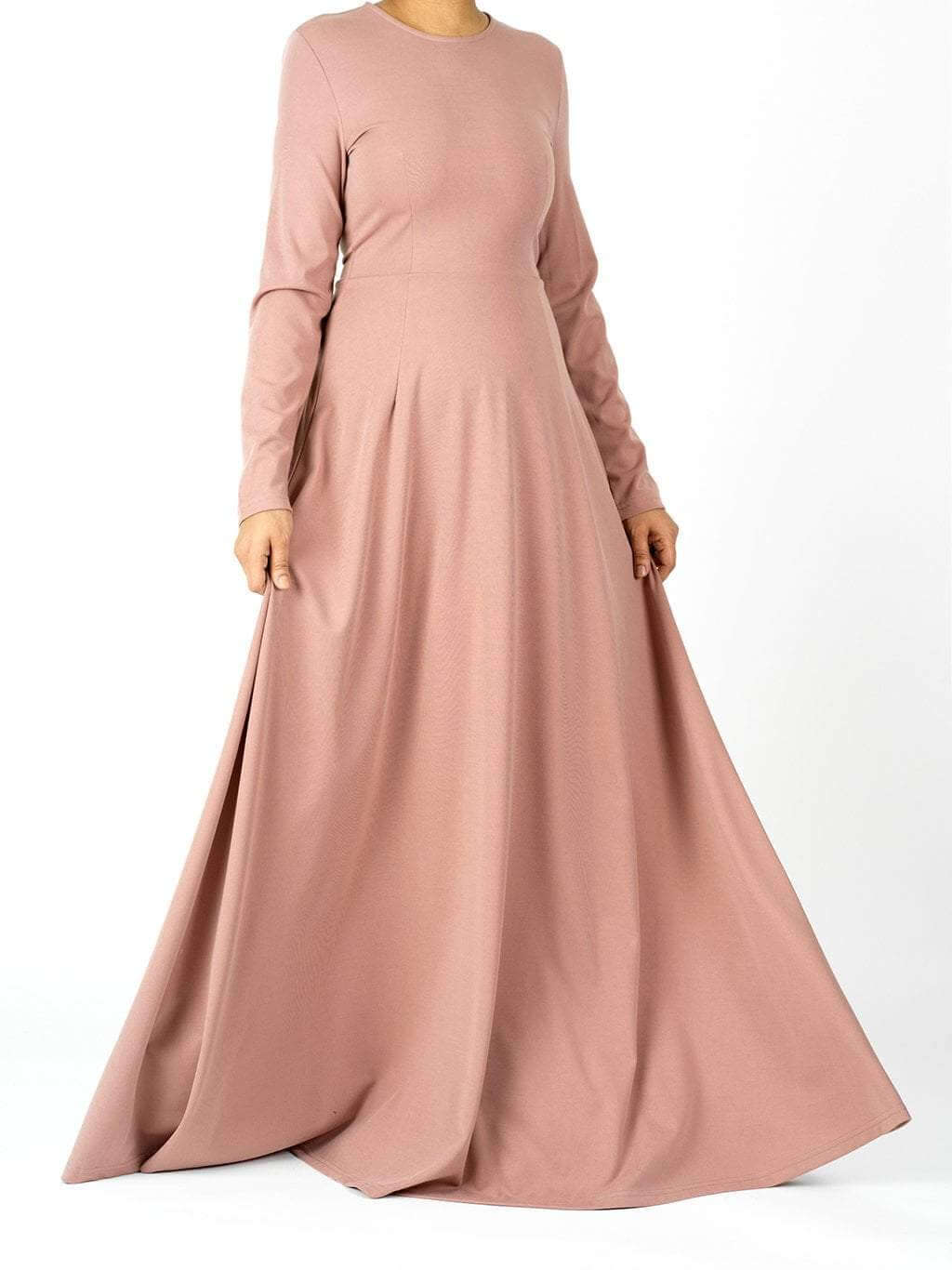 Colby Blush A-Line Long-Sleeve Maxi Dress