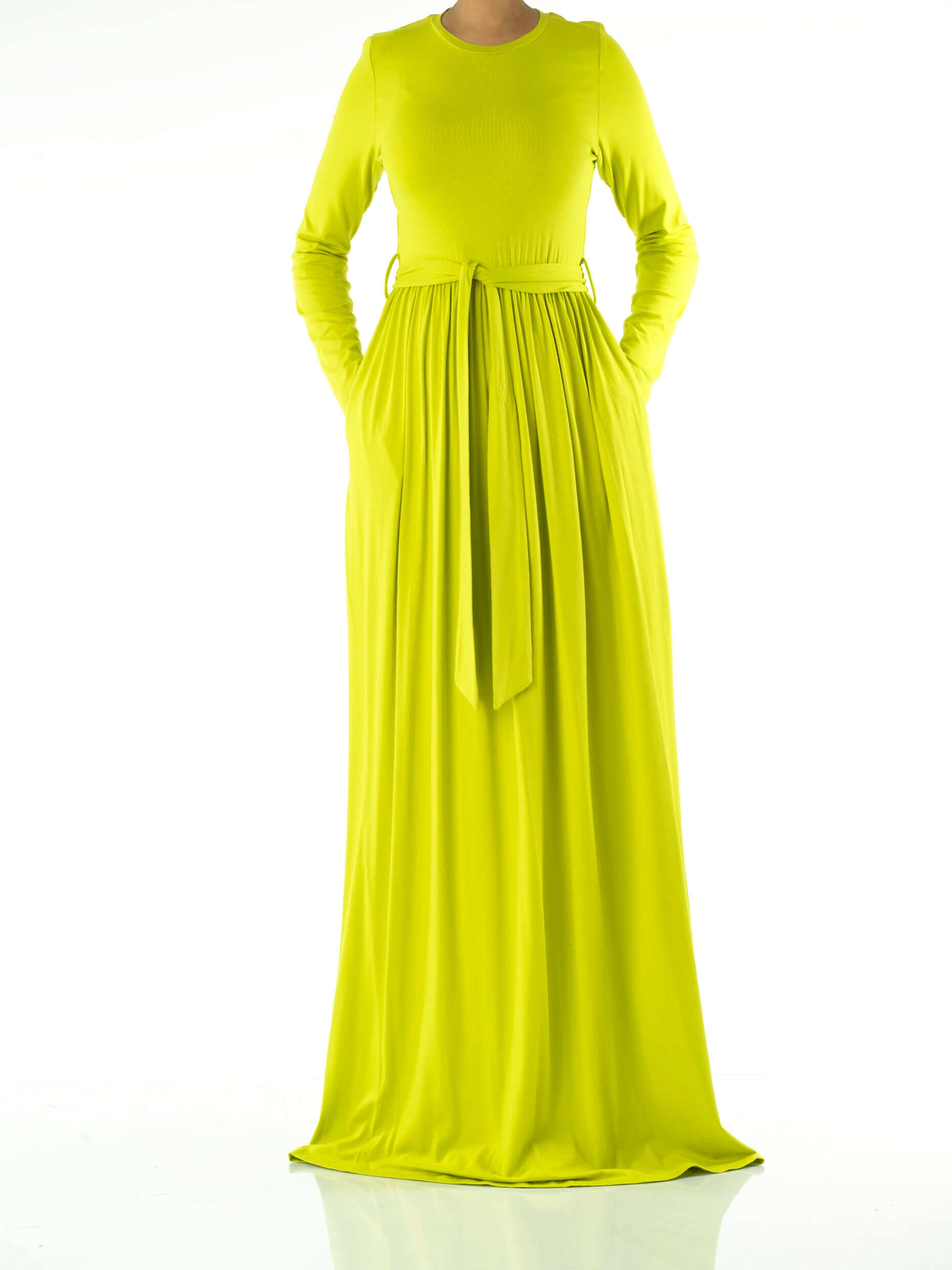Oaklee Apple Green Soft Jersey Maxi Dress