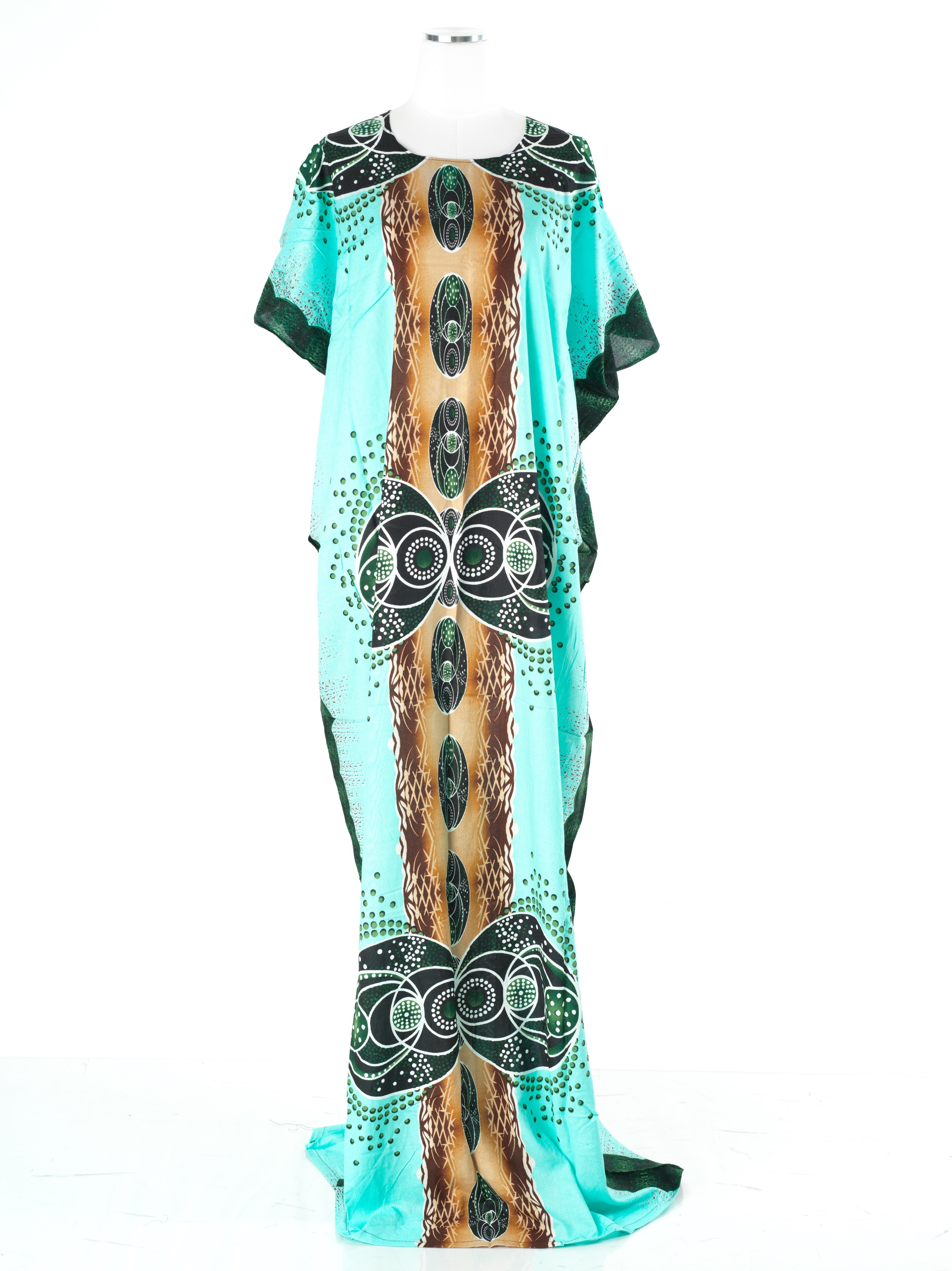 Zosia Aqua Print Maxi Dress
