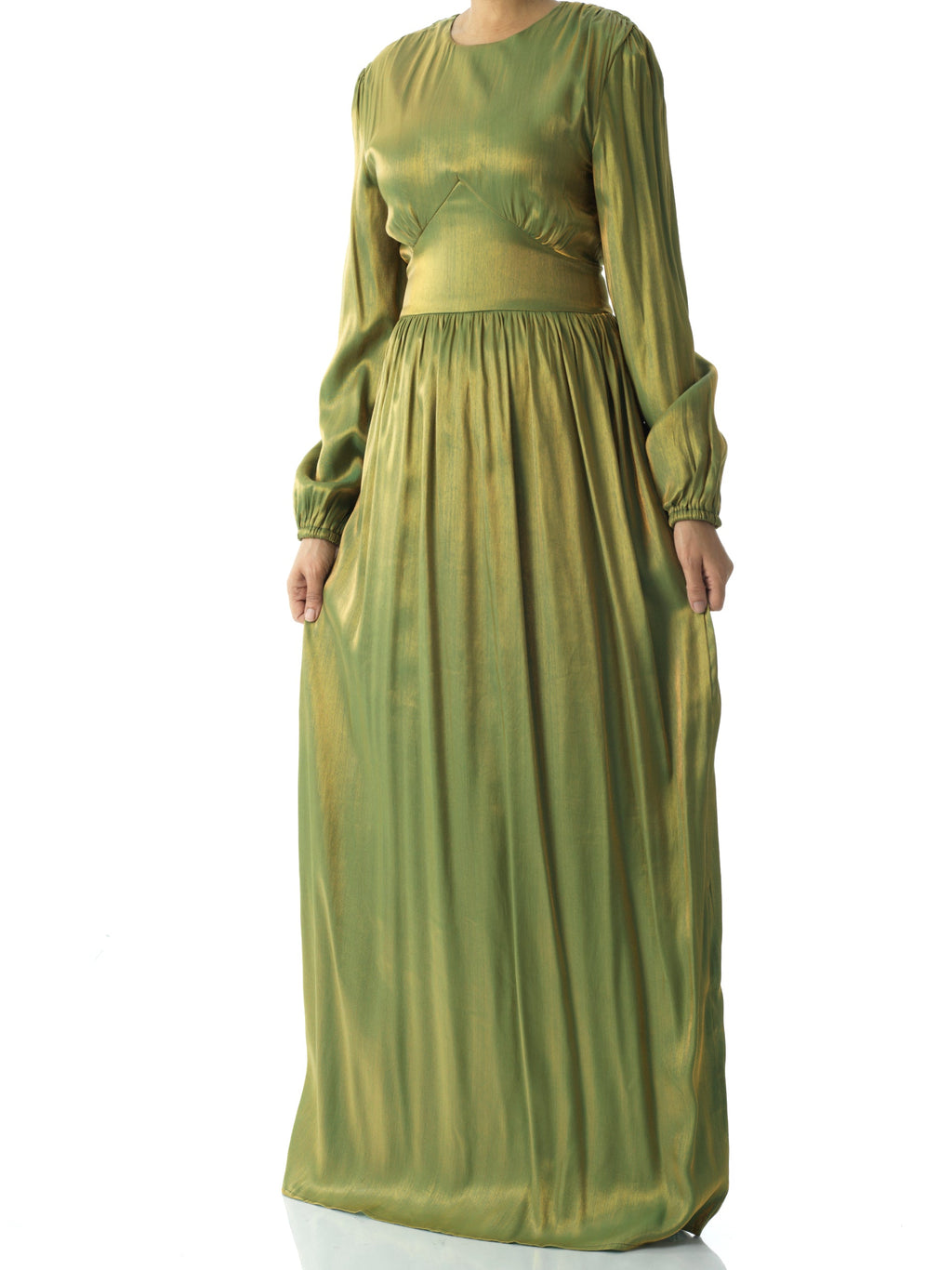 Alessia Eggplant Shimmer Maxi Dress