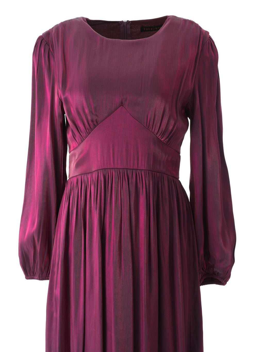 Alessia Eggplant Shimmer Maxi Dress