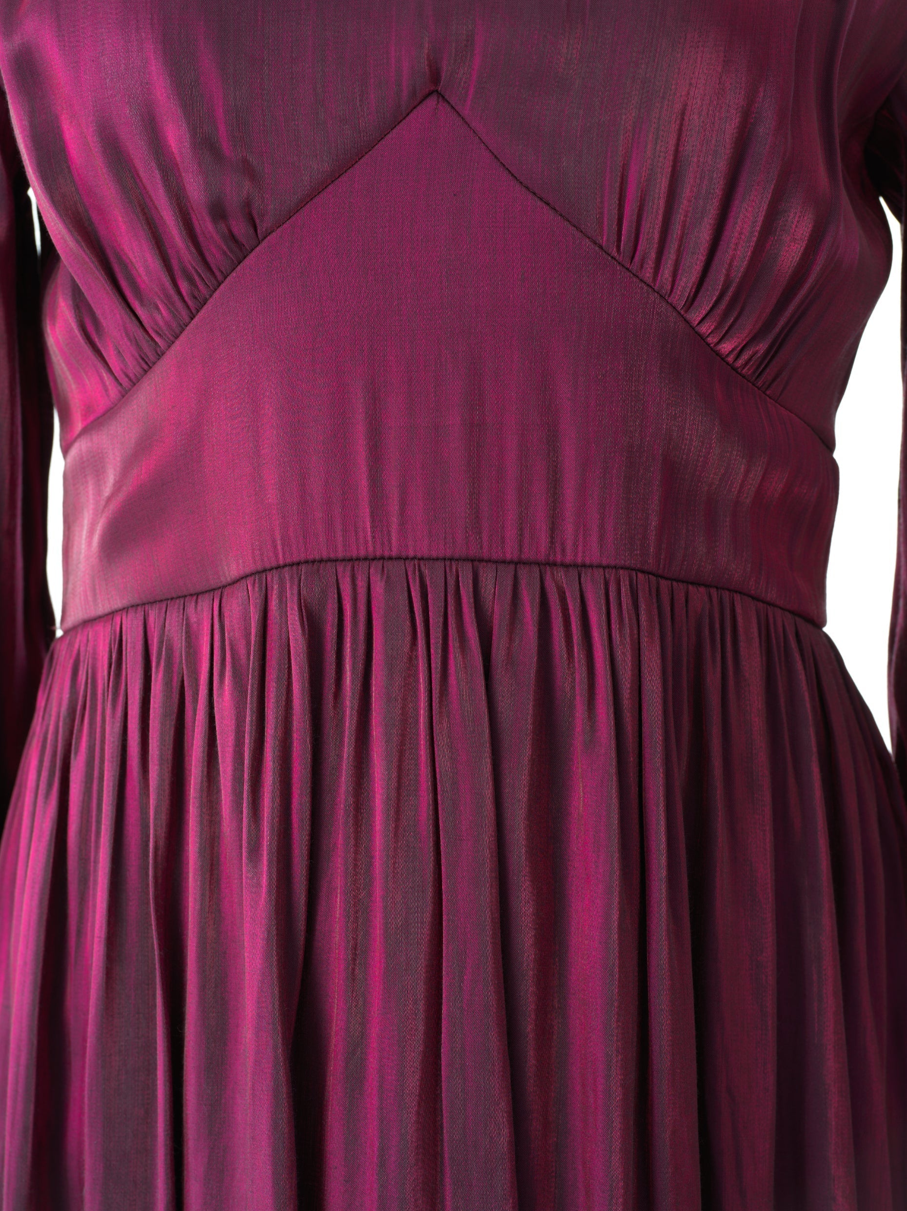 Alessia Eggplant Shimmer Maxi Dress