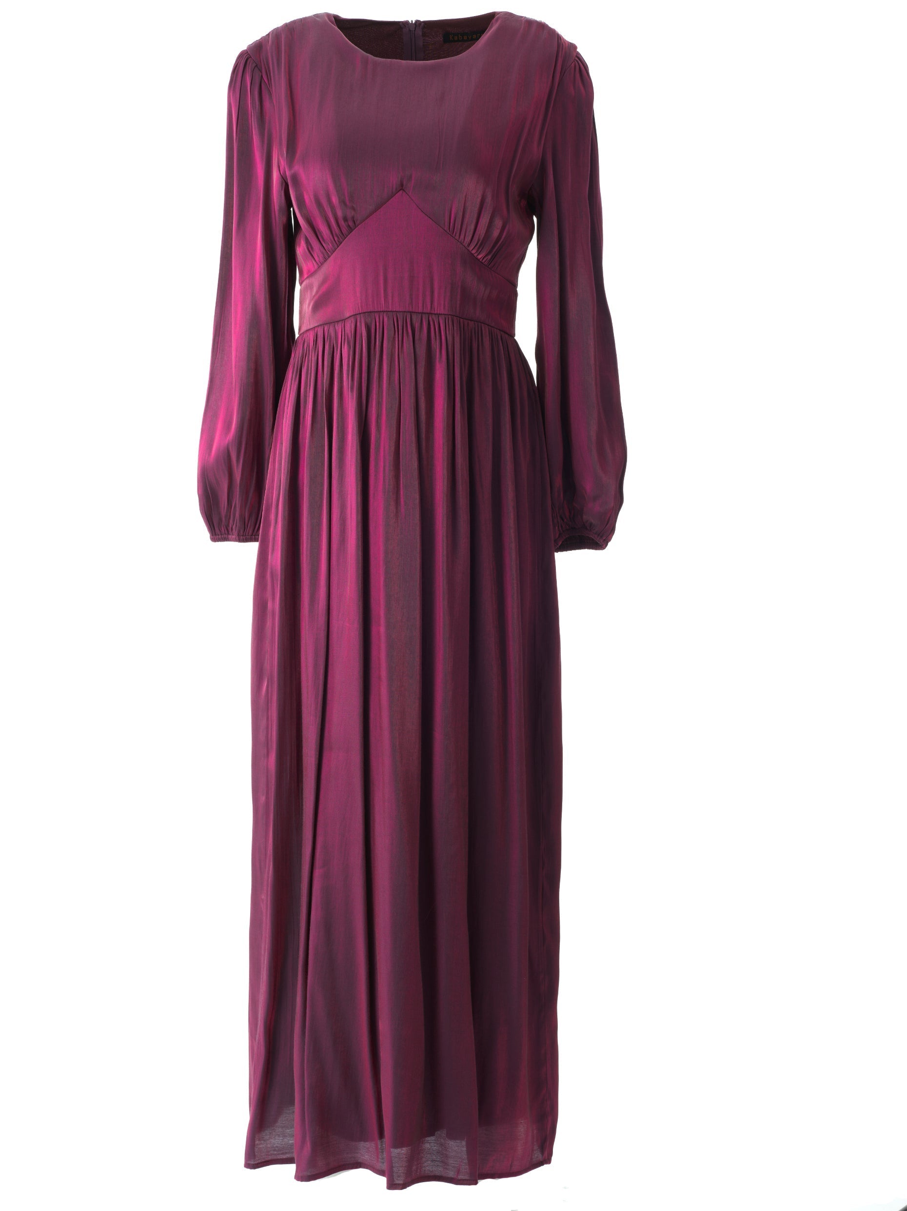 Alessia Eggplant Shimmer Maxi Dress
