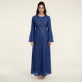 Scout Blue Bell-Sleeve Lace Maxi Dress