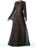 Scout Black Bell-Sleeve Lace Maxi Dress