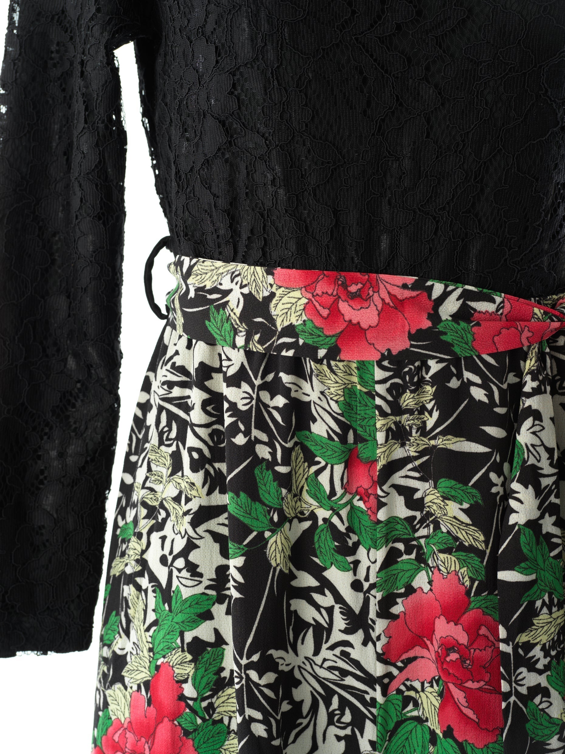 Brynn Black Botanical-Print Jumpsuit
