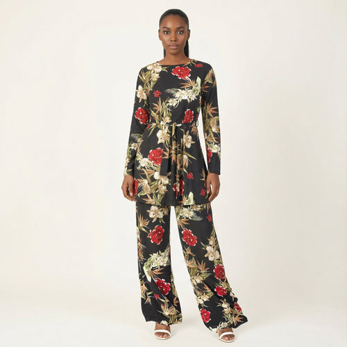Adley Black Floral Matching Set