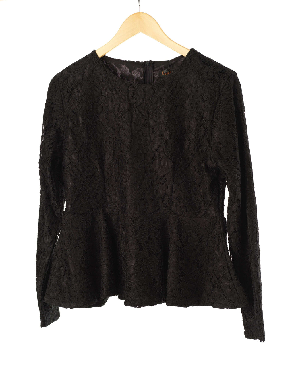 Emerson Black Lace Peplum Top
