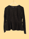 Emerson Black Lace Peplum Top