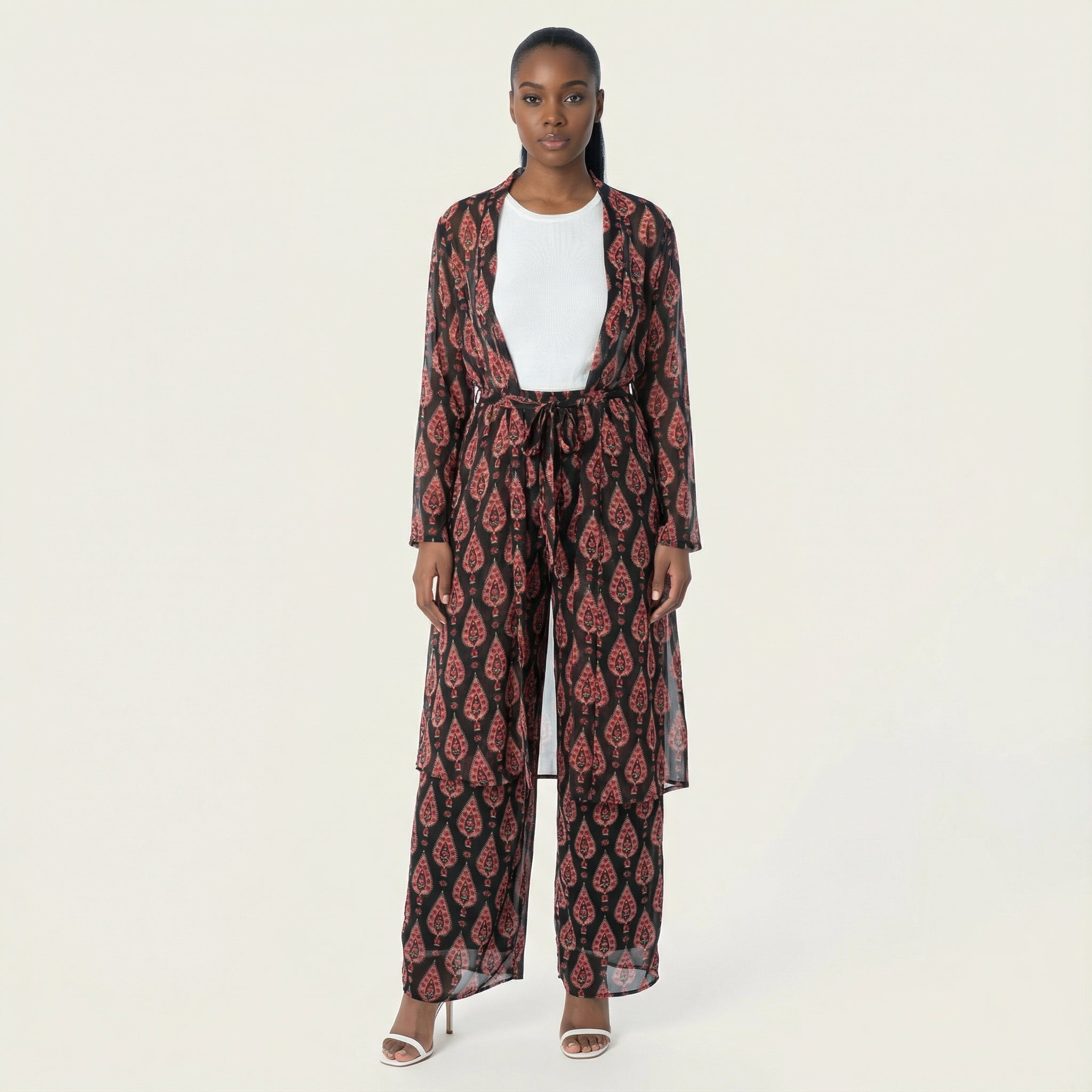 Eliza Black Palazzo Trouser Matching Set
