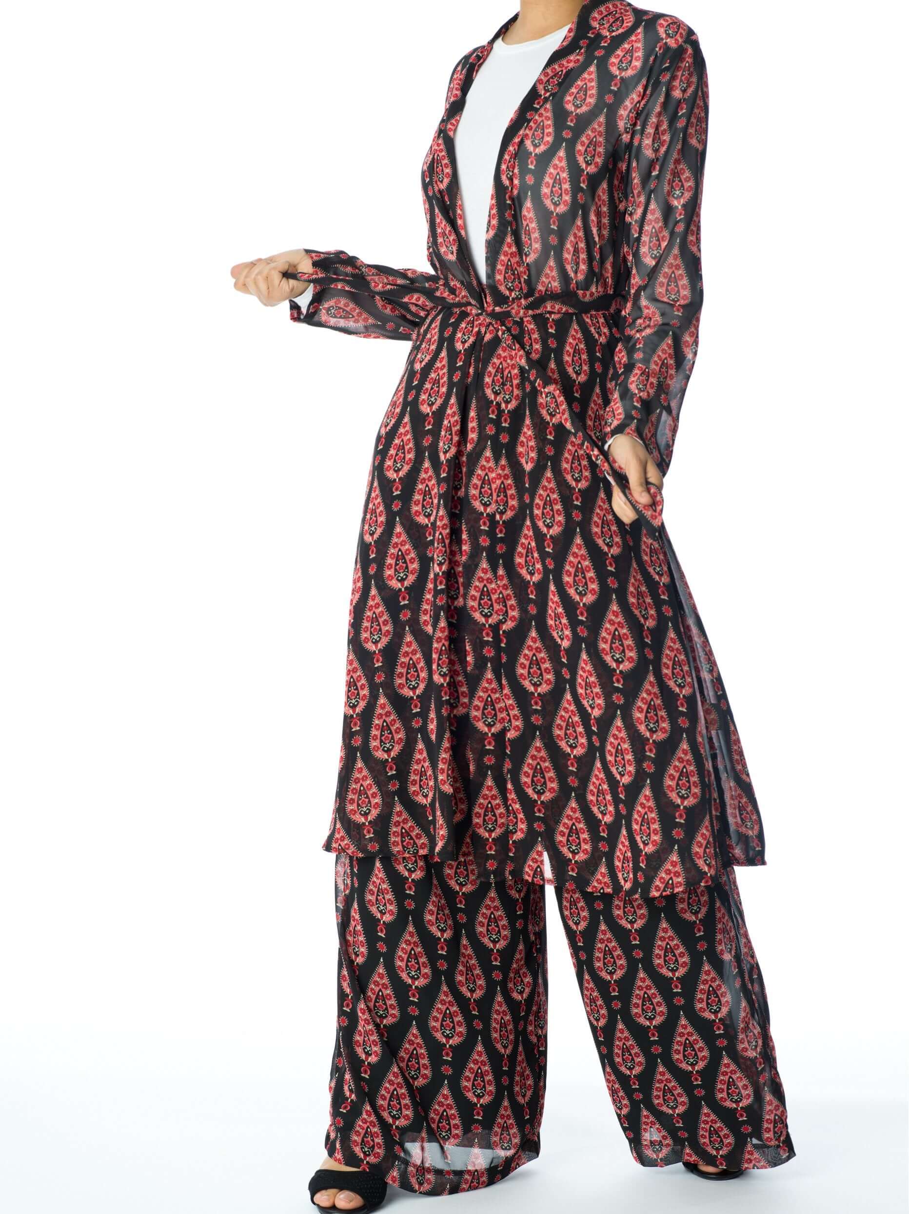 Eliza Black Palazzo Trouser Matching Set