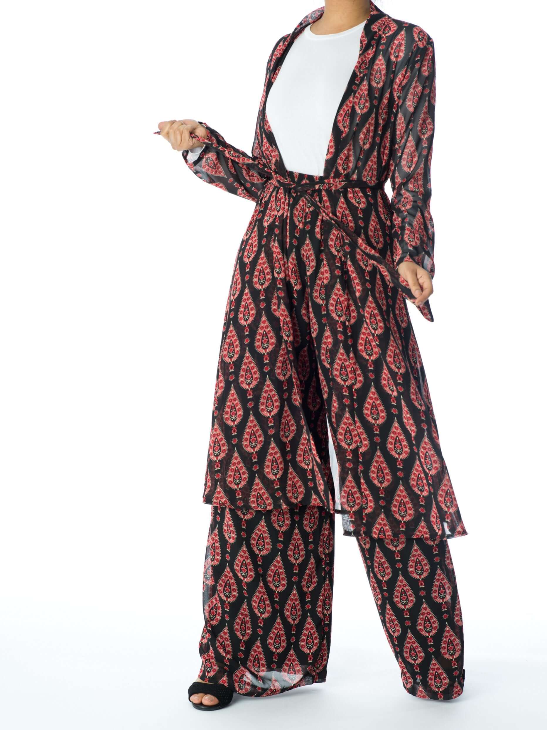 Eliza Black Palazzo Trouser Matching Set