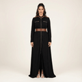 Hadley Black Faux-Leather Detail Maxi Dress