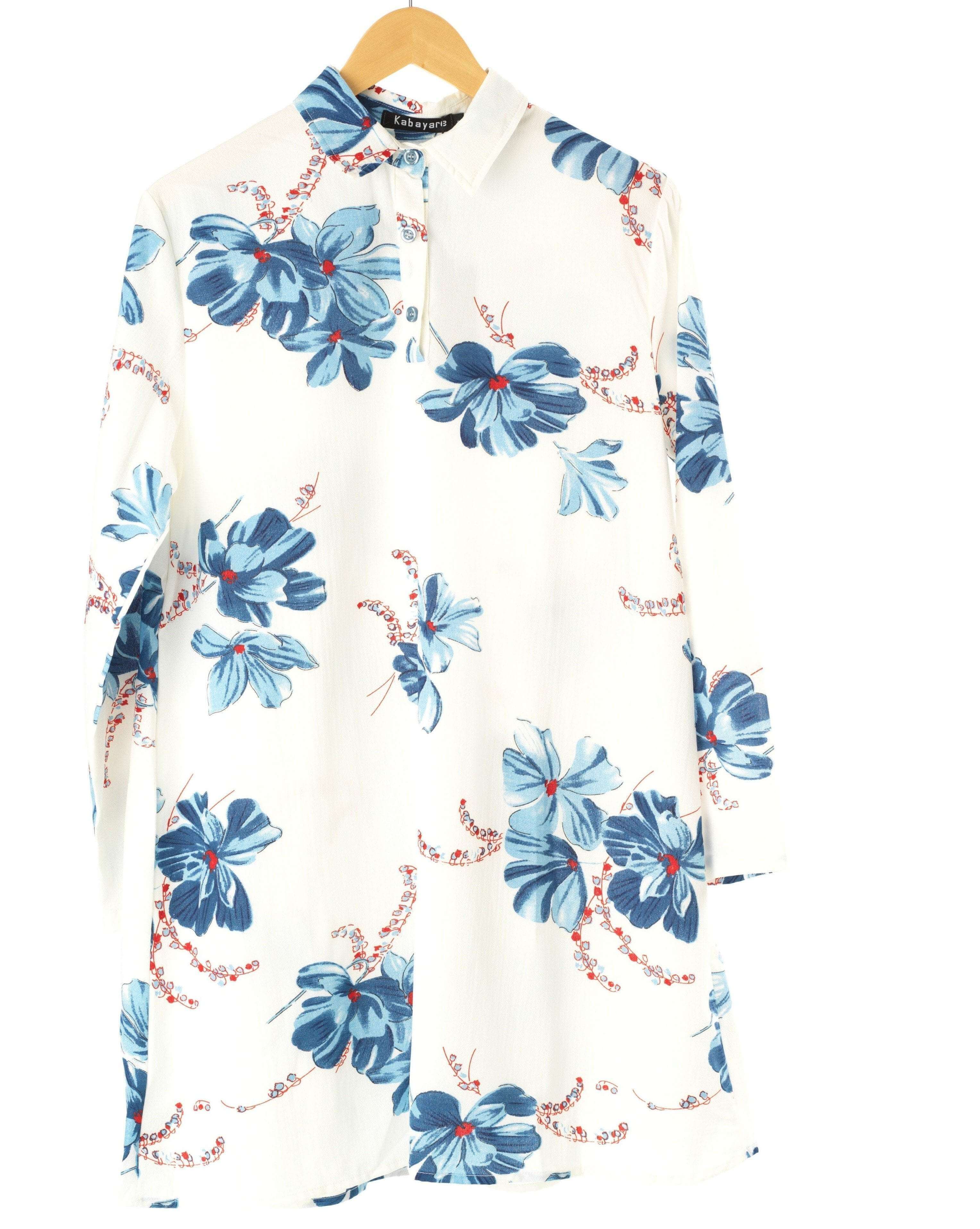 Parker Blue Floral Tunic Top