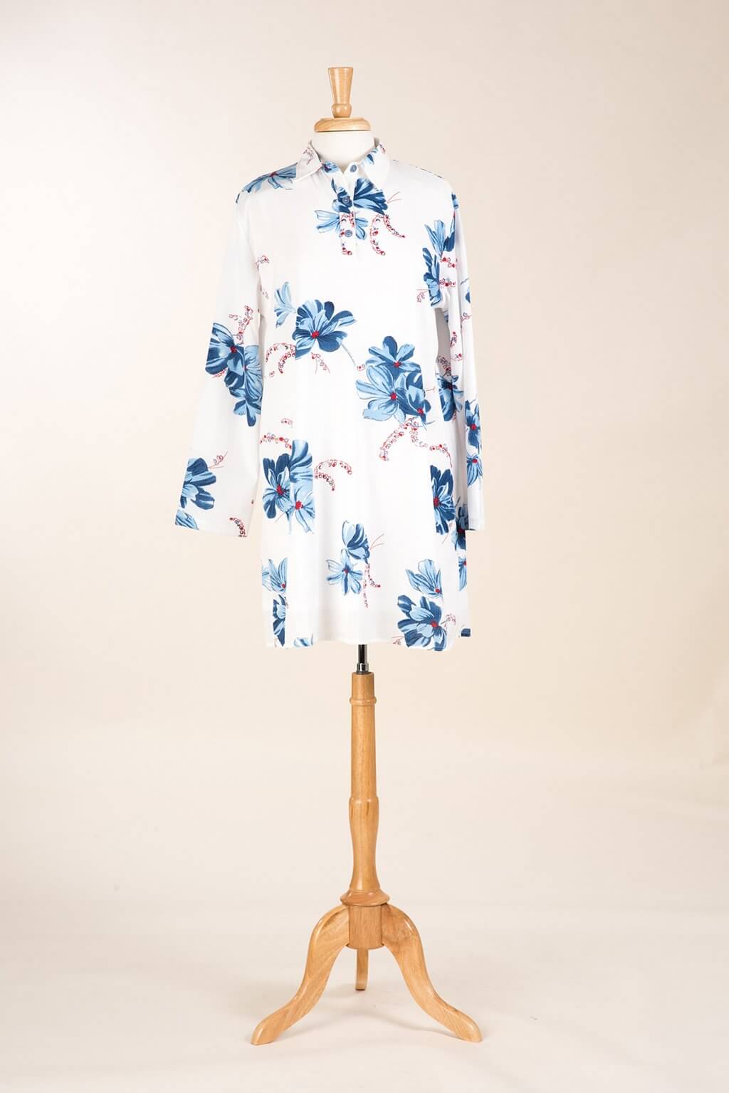 Parker Blue Floral Tunic Top
