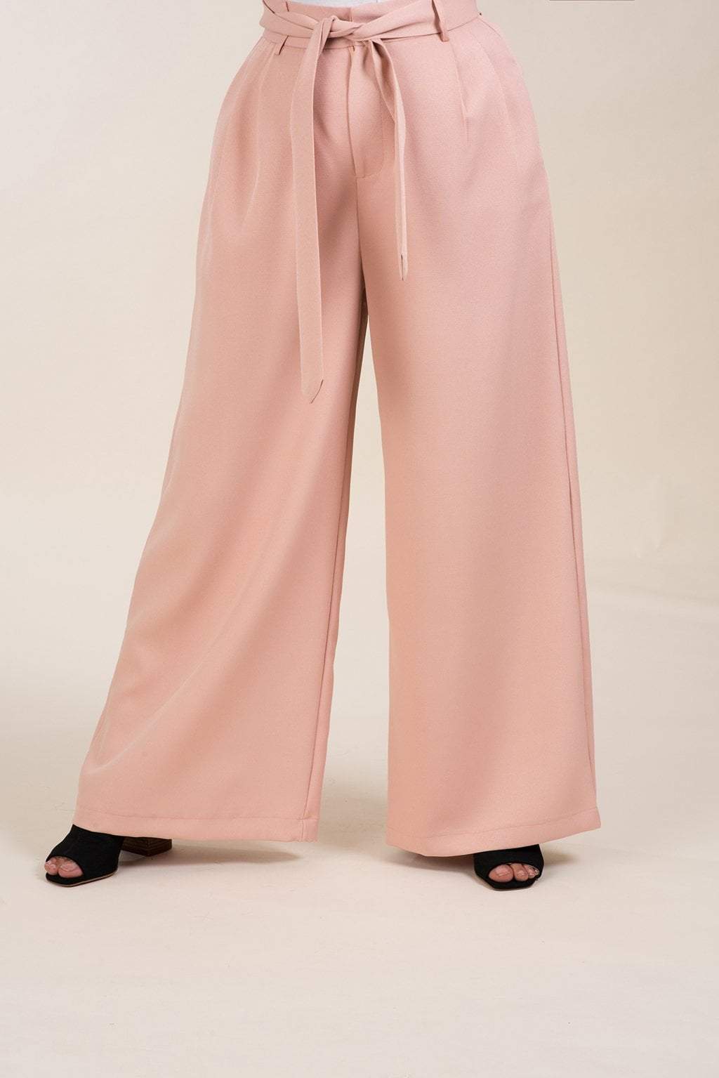 Greer Blush Wide-Leg Trousers