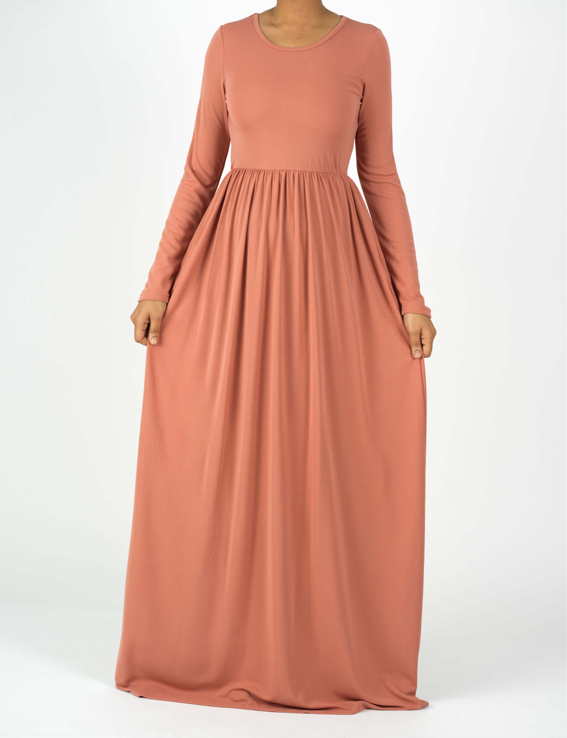 Sloane Blush Milk-Silk Column Maxi Dress