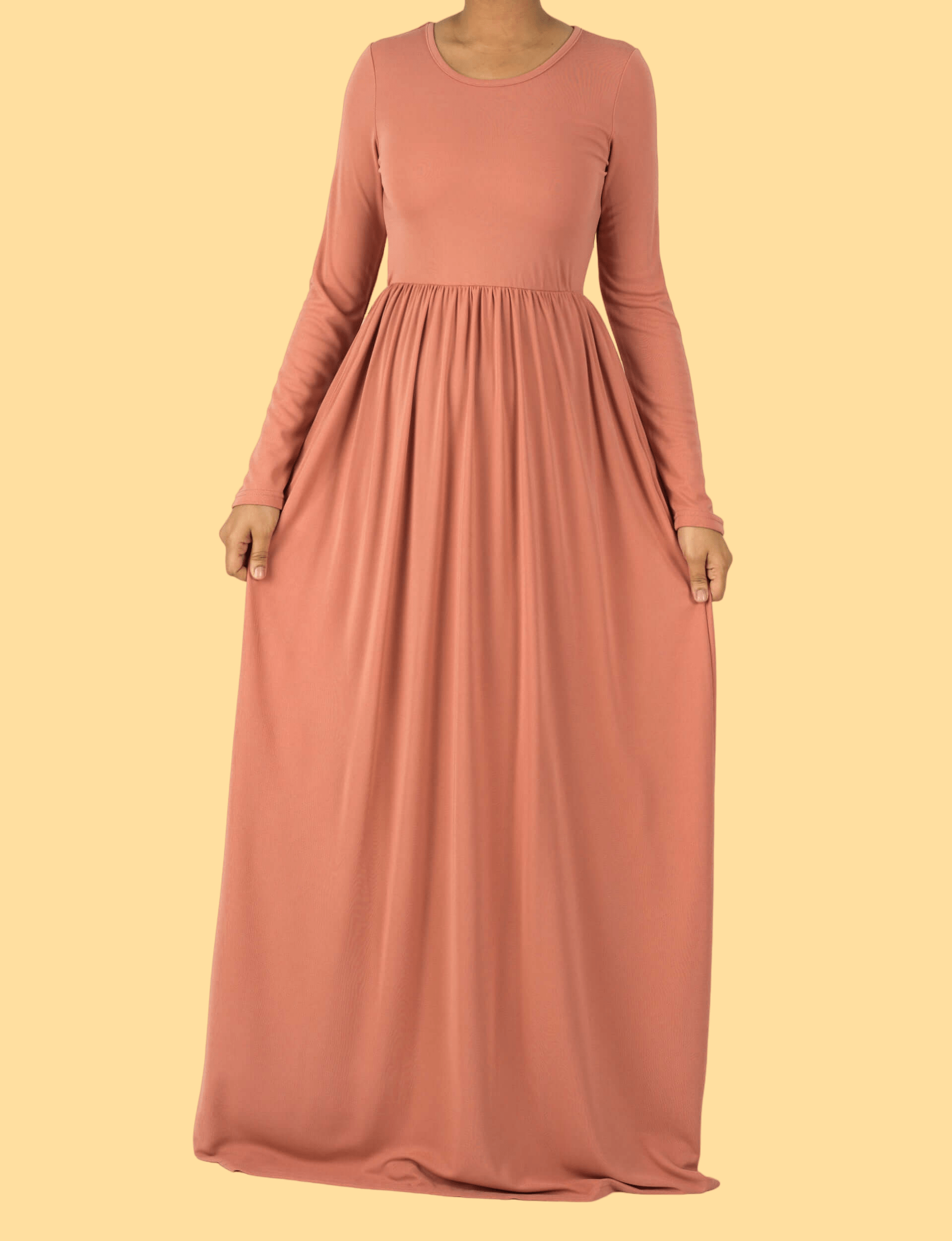 Sloane Blush Milk-Silk Column Maxi Dress