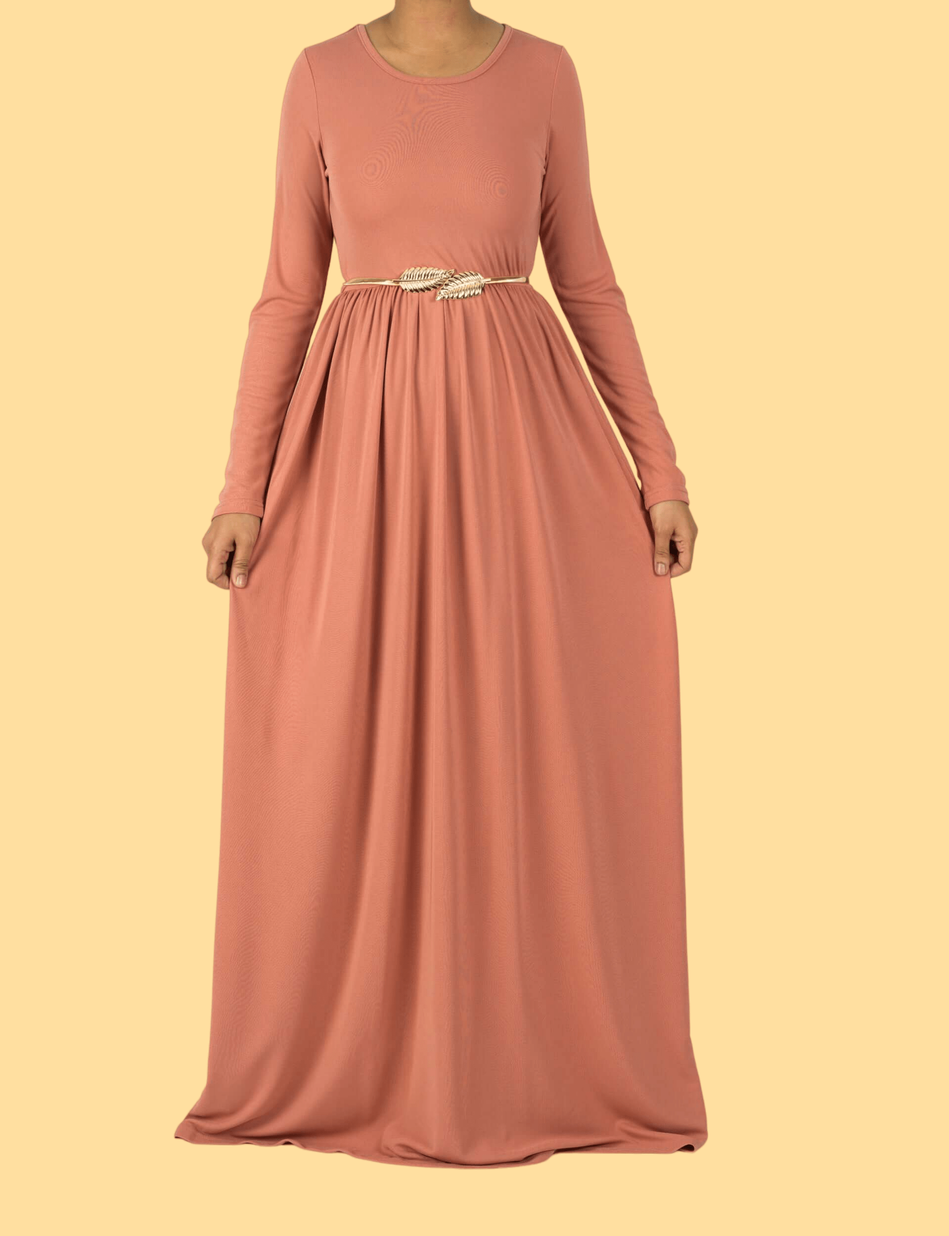 Sloane Blush Milk-Silk Column Maxi Dress