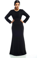 Arden Black Bow-Tie Lace Maxi Dress