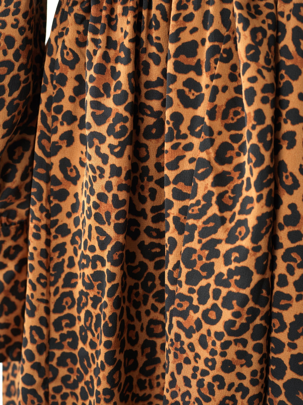 Amelie Modest Cheetah Satin Maxi Dress