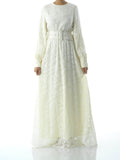 Cortland Cream Burnout Floral Maxi Dress
