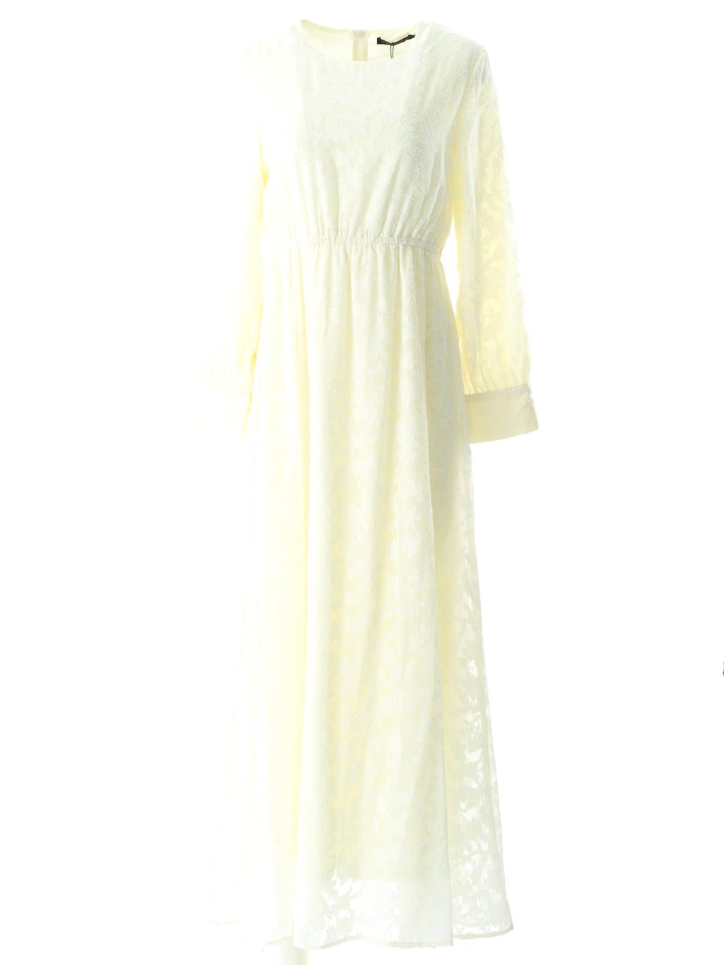 Cortland Cream Burnout Floral Maxi Dress