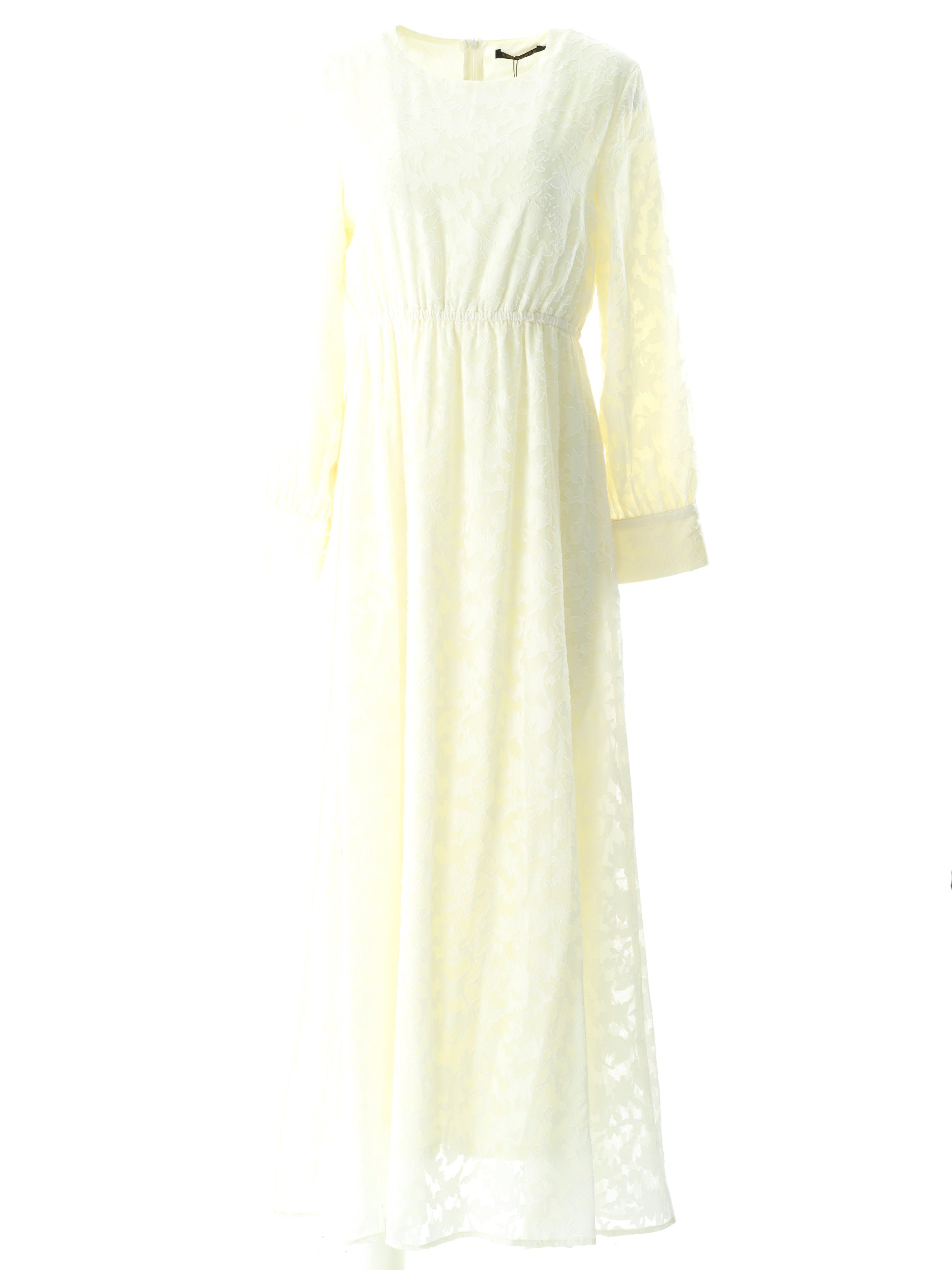 Cortland Cream Burnout Floral Maxi Dress