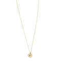 Georgie Circle Gold Pendant Necklace
