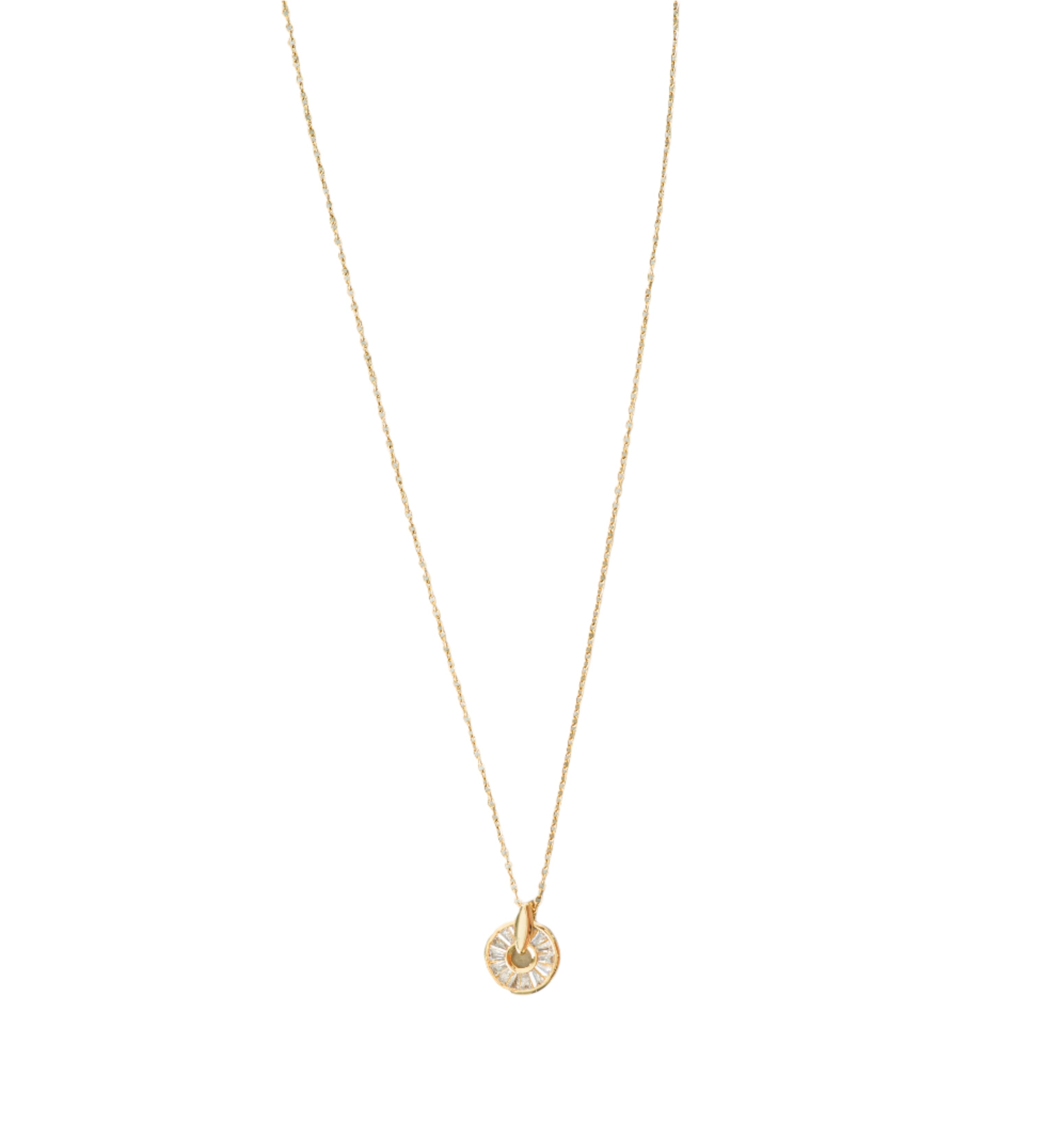 Georgie Circle Gold Pendant Necklace