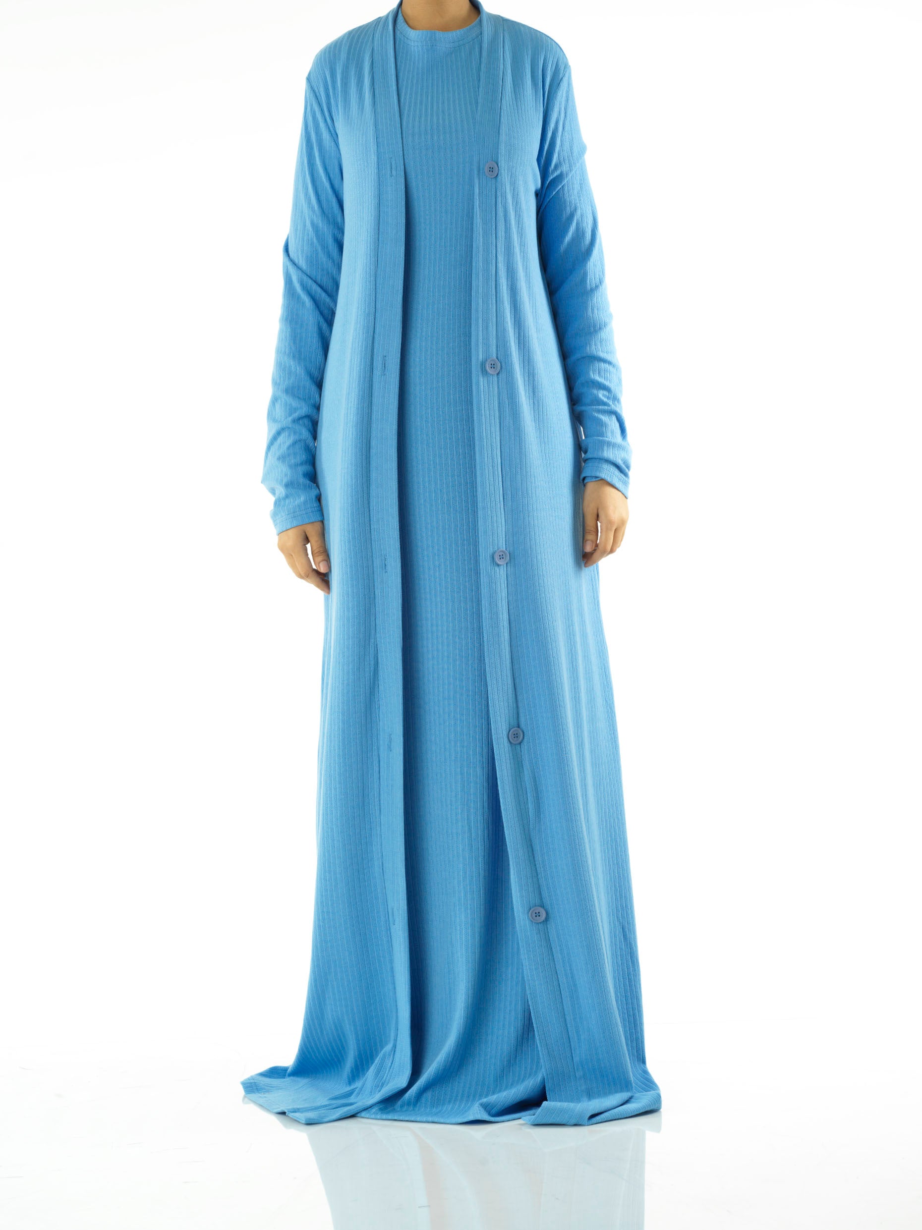 Tamsin Blue Two-Piece Maxi Dress Set