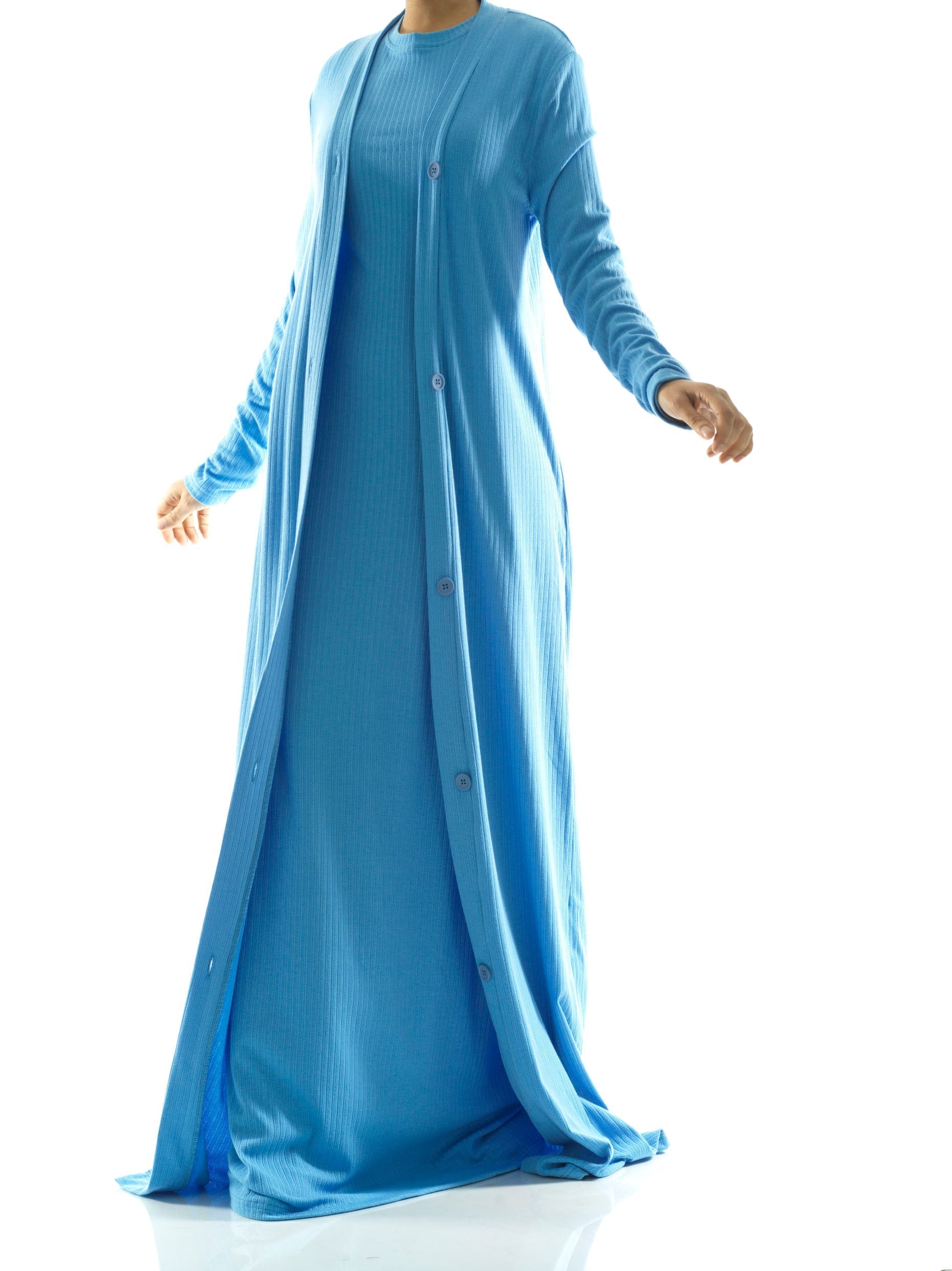 Tamsin Blue Two-Piece Maxi Dress Set