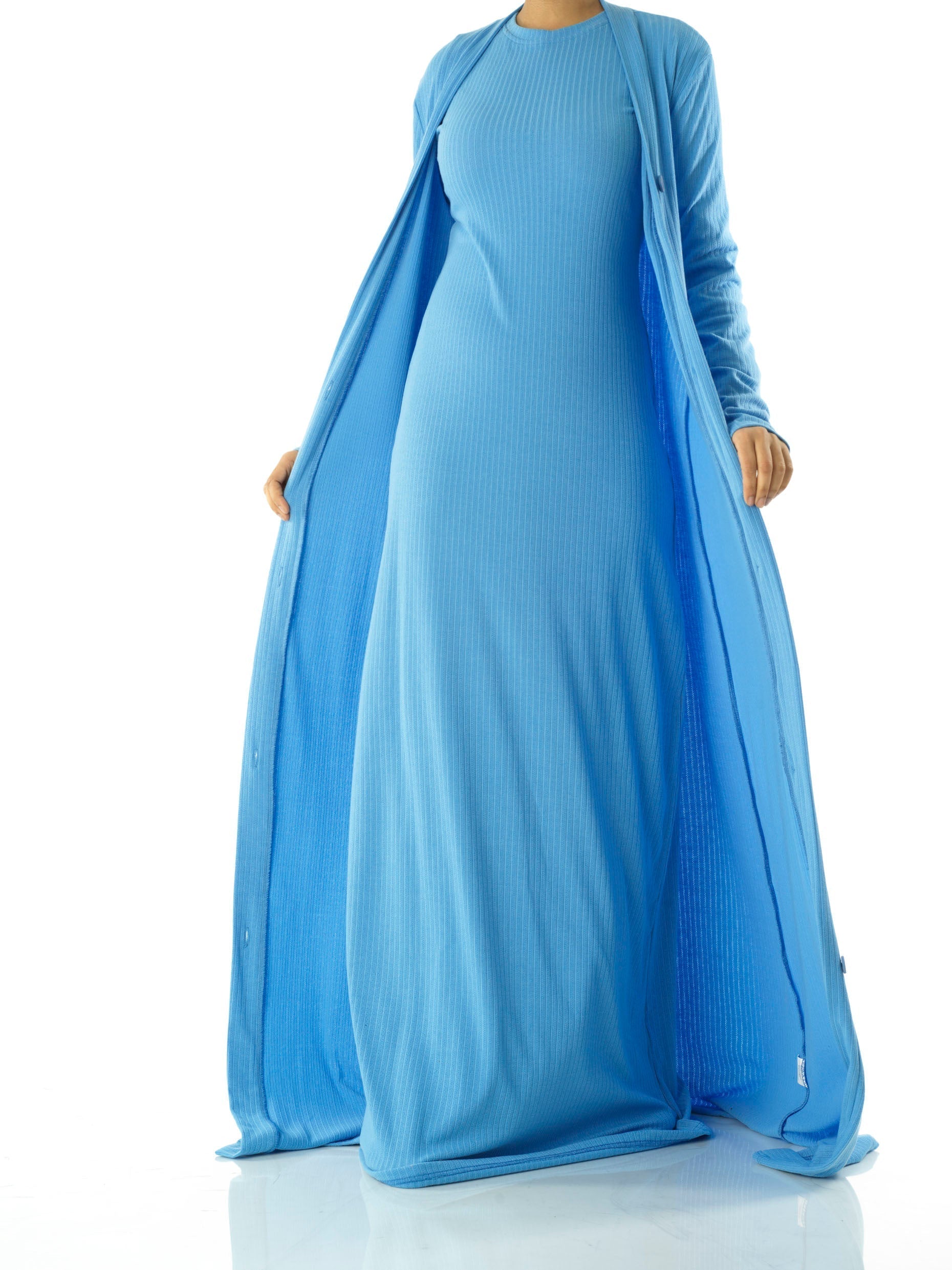 Tamsin Blue Two-Piece Maxi Dress Set