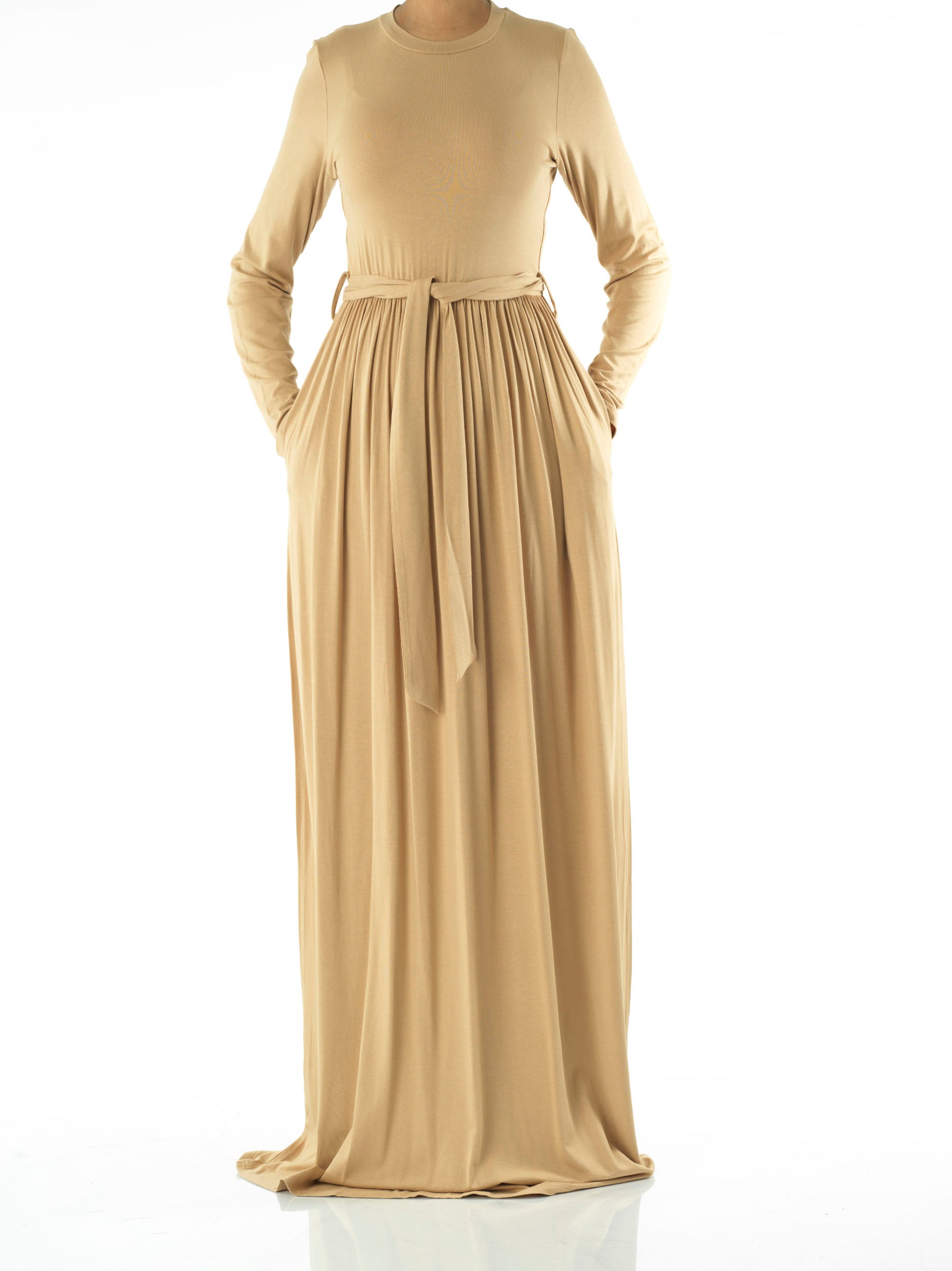Perri Mocha Soft Jersey Maxi Dress
