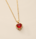 Emrys Red Heart Pendant Necklace